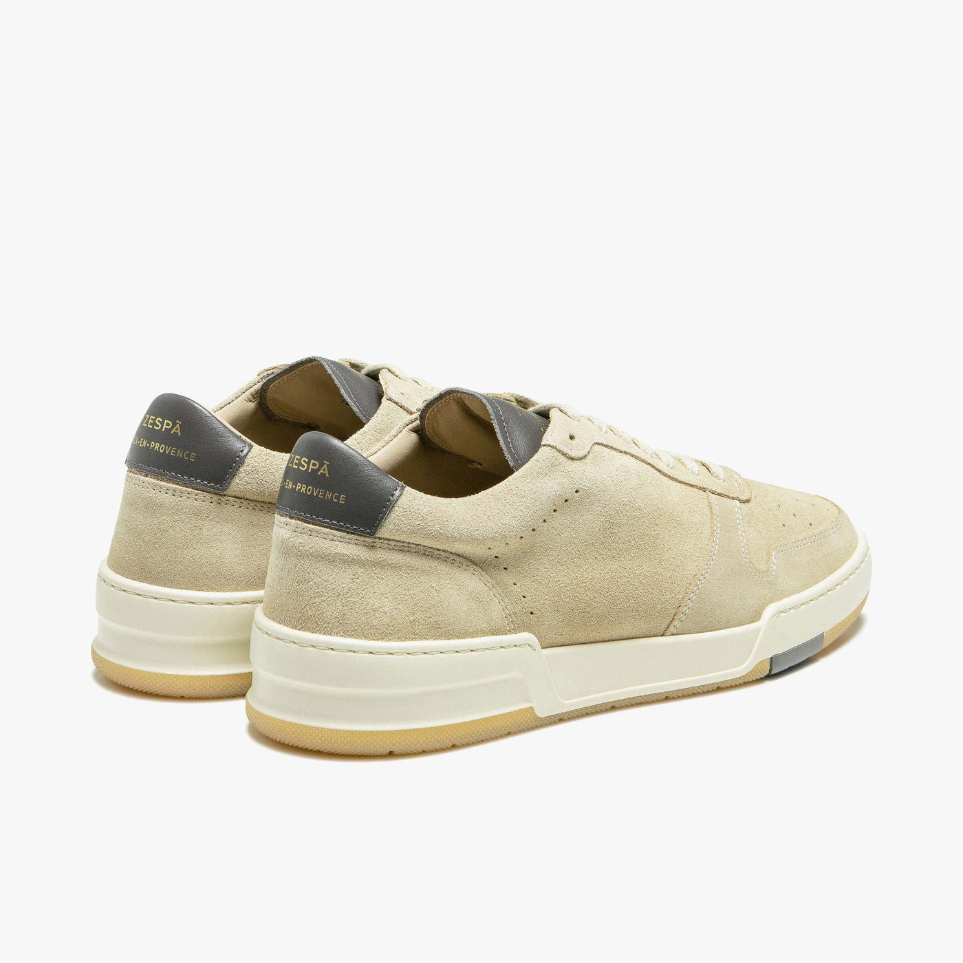 Sneakers cuir suède blanc cassé | ZESPÀ