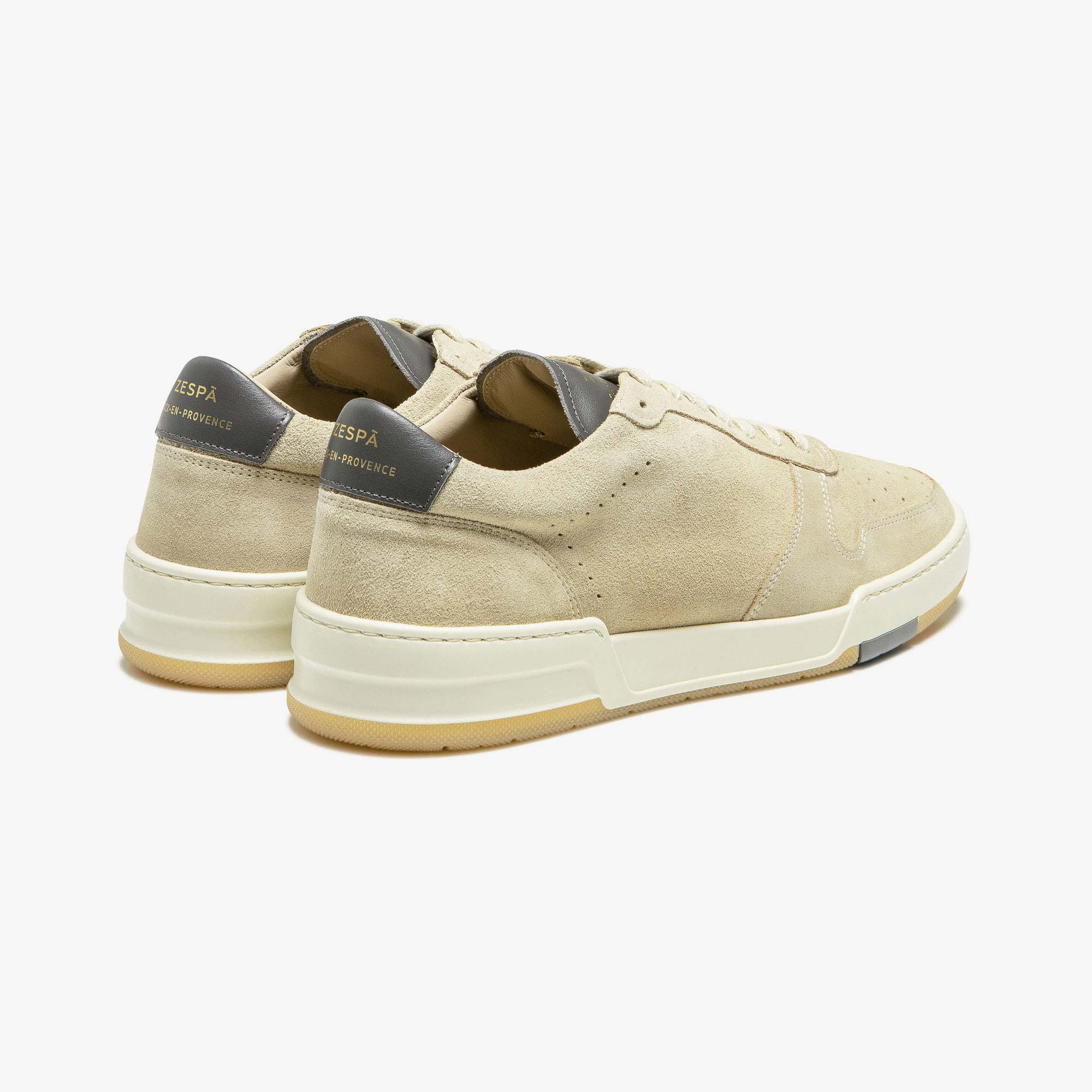 Sneakers cuir suède blanc cassé | ZESPÀ