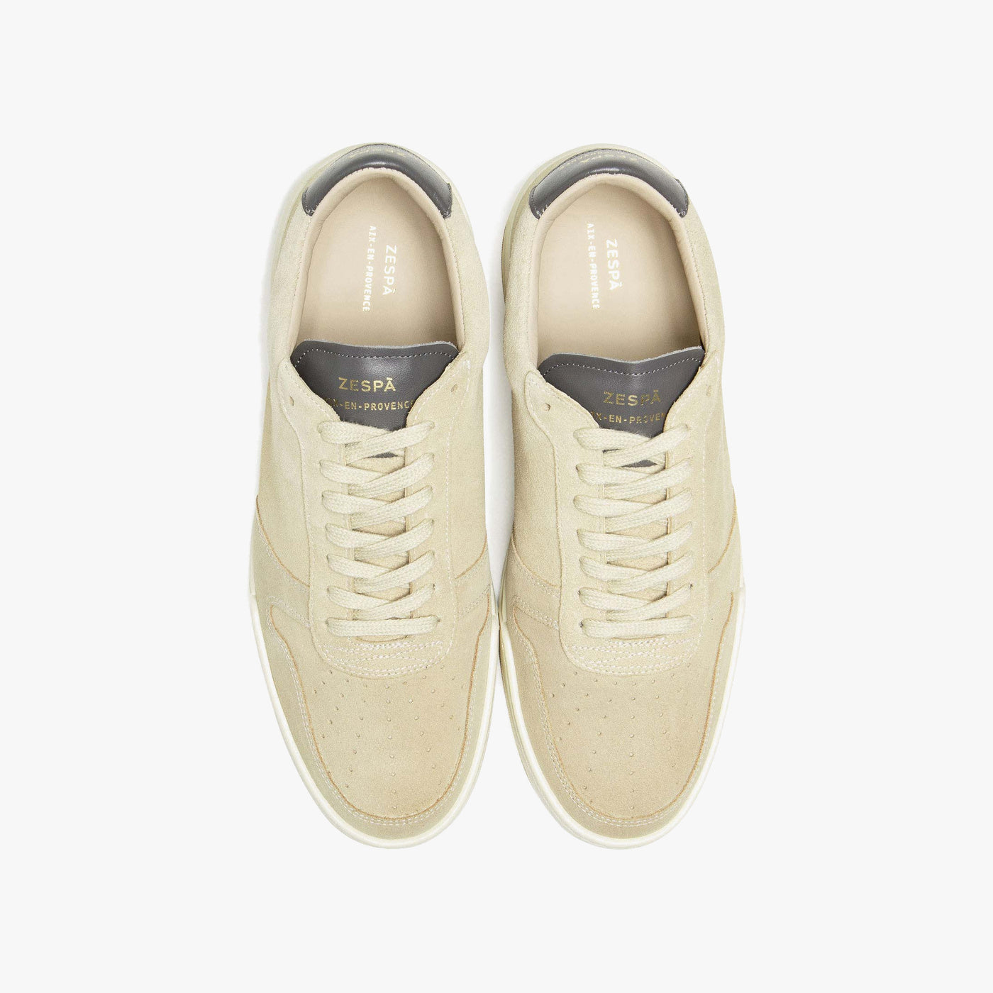 Sneakers cuir suède blanc cassé | ZESPÀ