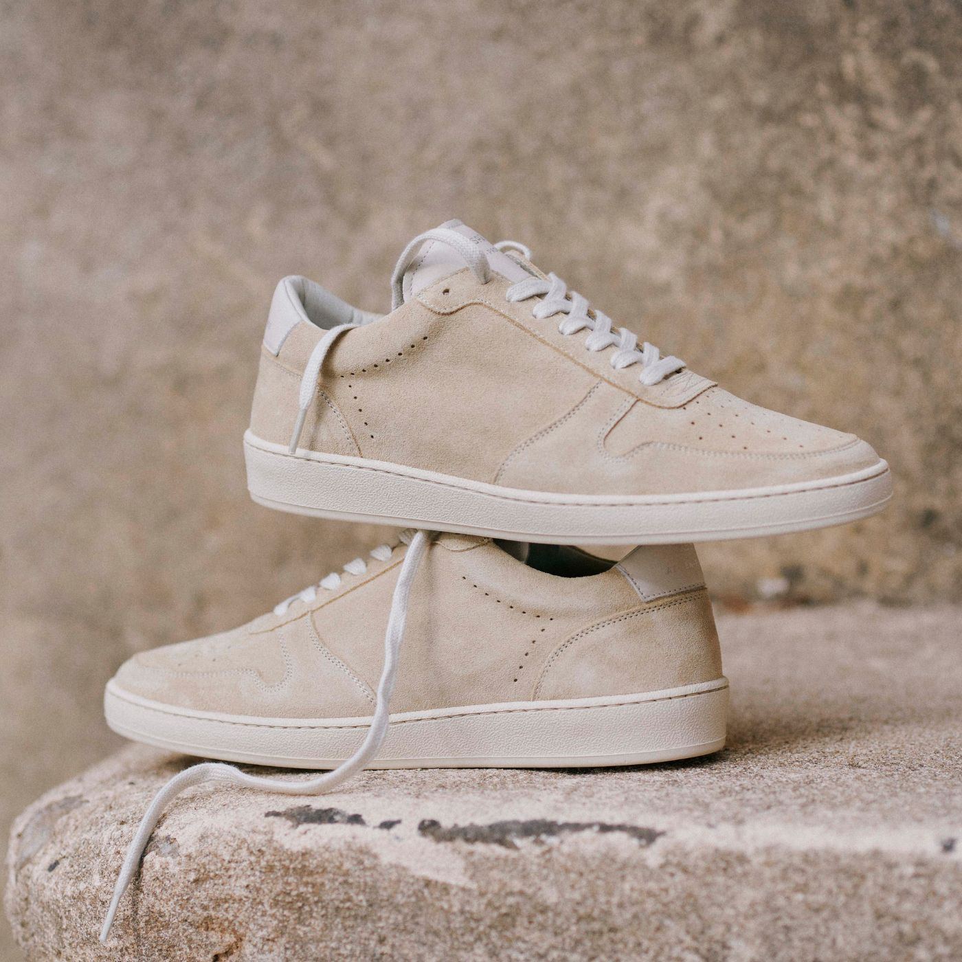 Baskets en cuir suède beige femme du 35 au 41 | ZESPÀ