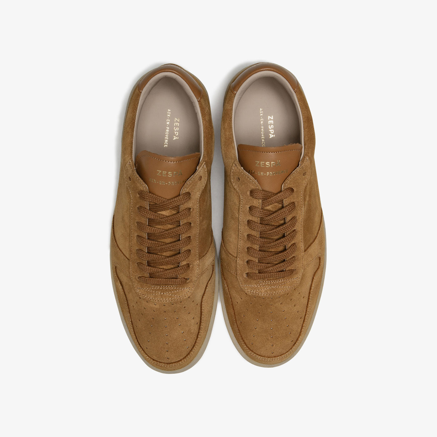 Baskets en cuir suède cognac femme du 35 au 41 | ZESPÀ