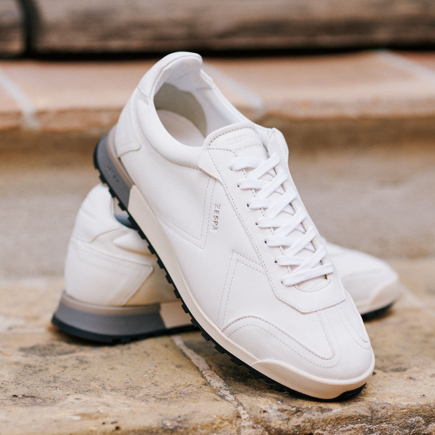 Sneaker en cuir blanc mixte du 36 au 46 | ZESPÀ