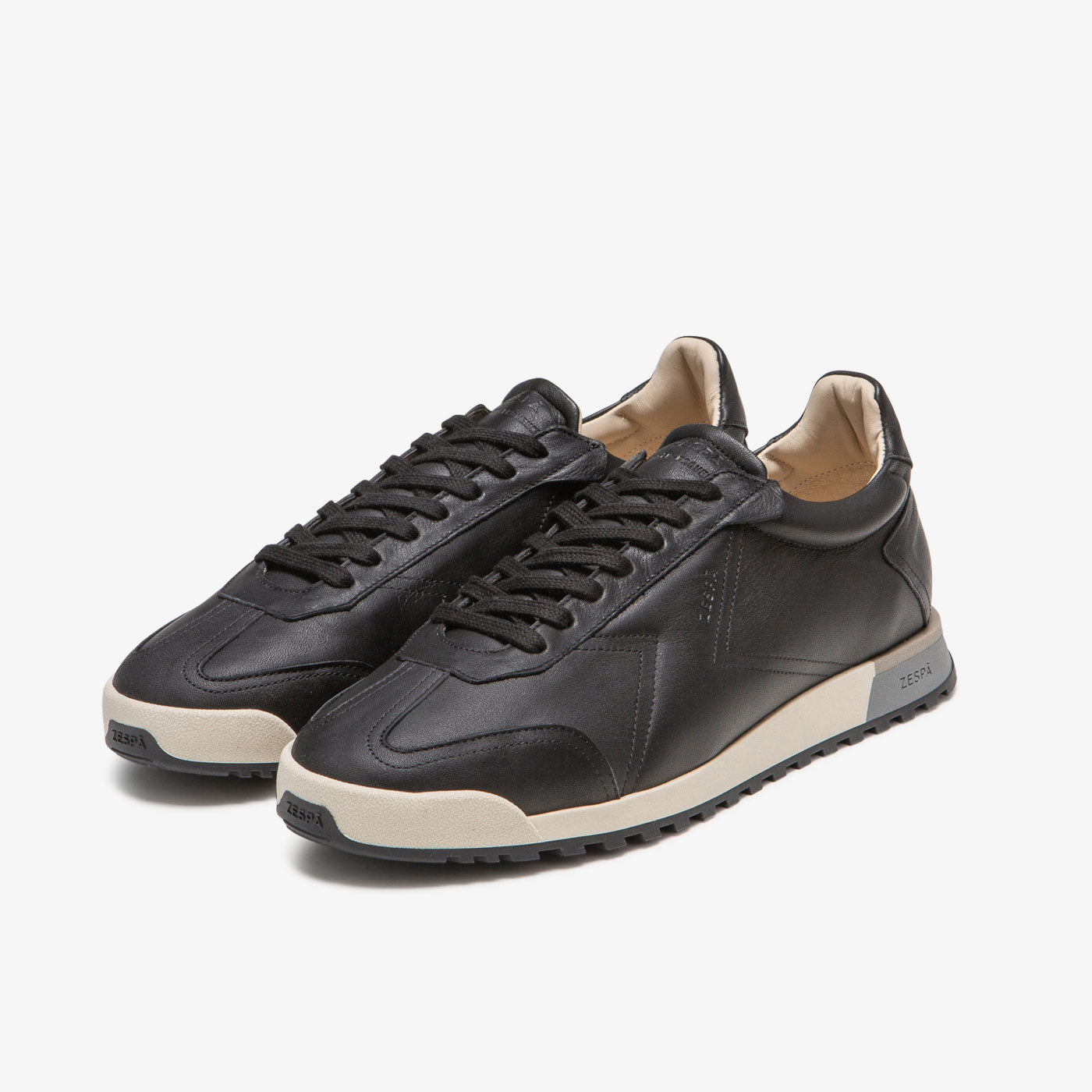 Sneaker en cuir noir mixte du 36 au 46 | ZESPÀ
