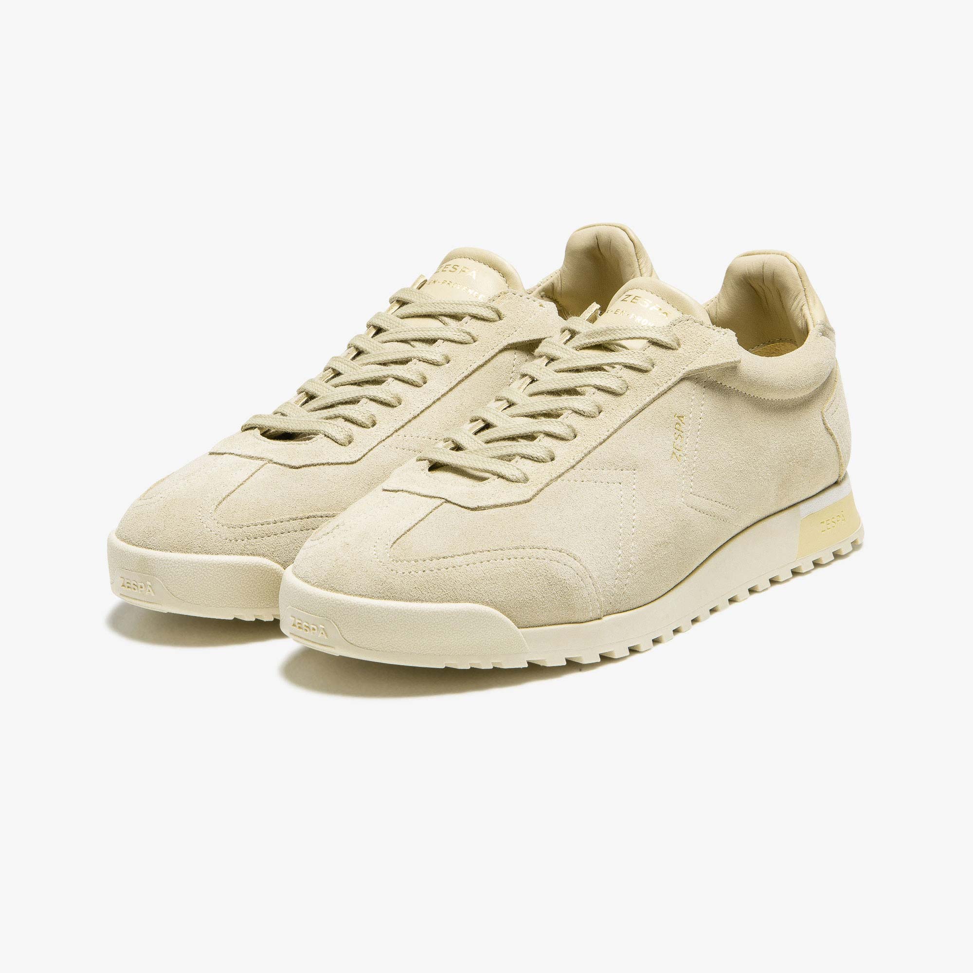 Sneakers cuir suède blanc cassé | ZESPÀ