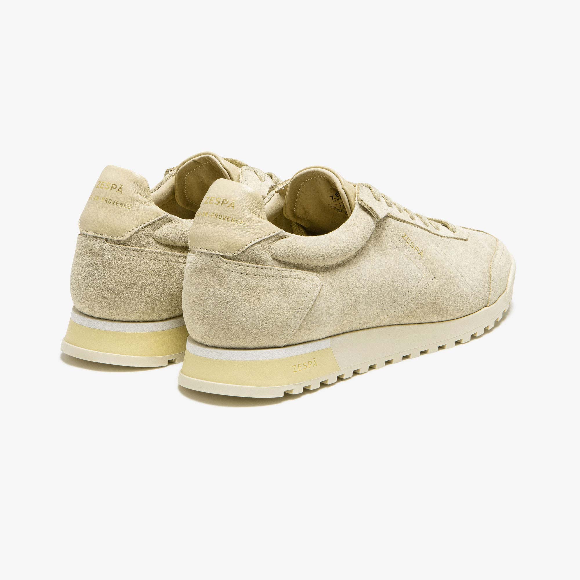 Sneakers cuir suède blanc cassé | ZESPÀ