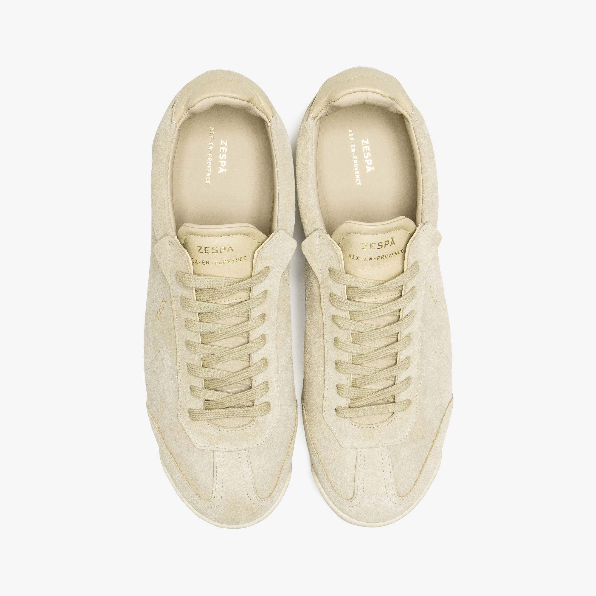 Sneakers cuir suède blanc cassé | ZESPÀ