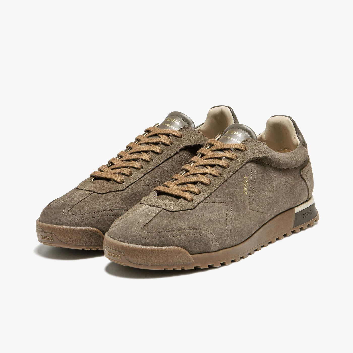 Sneakers cuir suède taupe | ZESPÀ