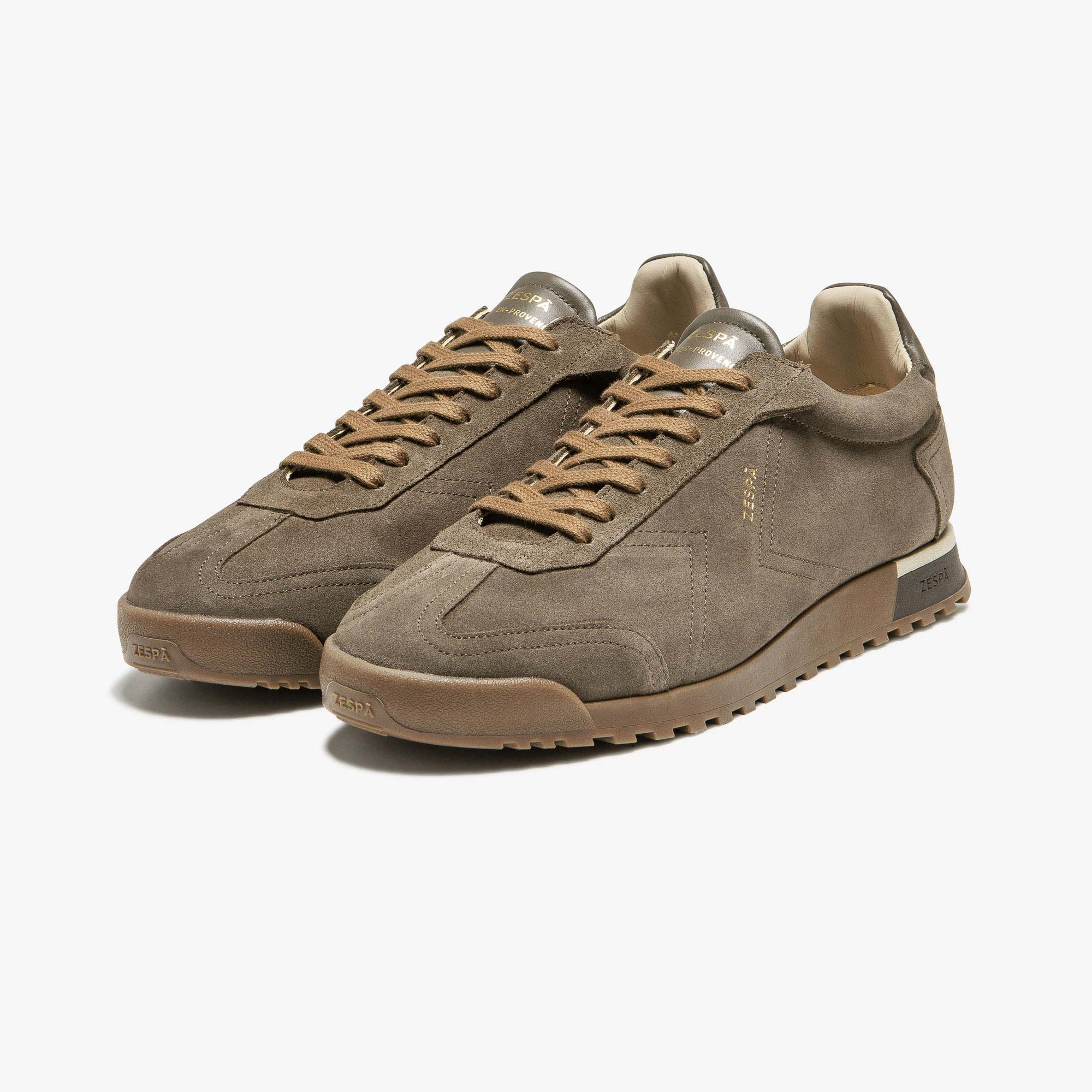 Sneakers cuir suède taupe | ZESPÀ
