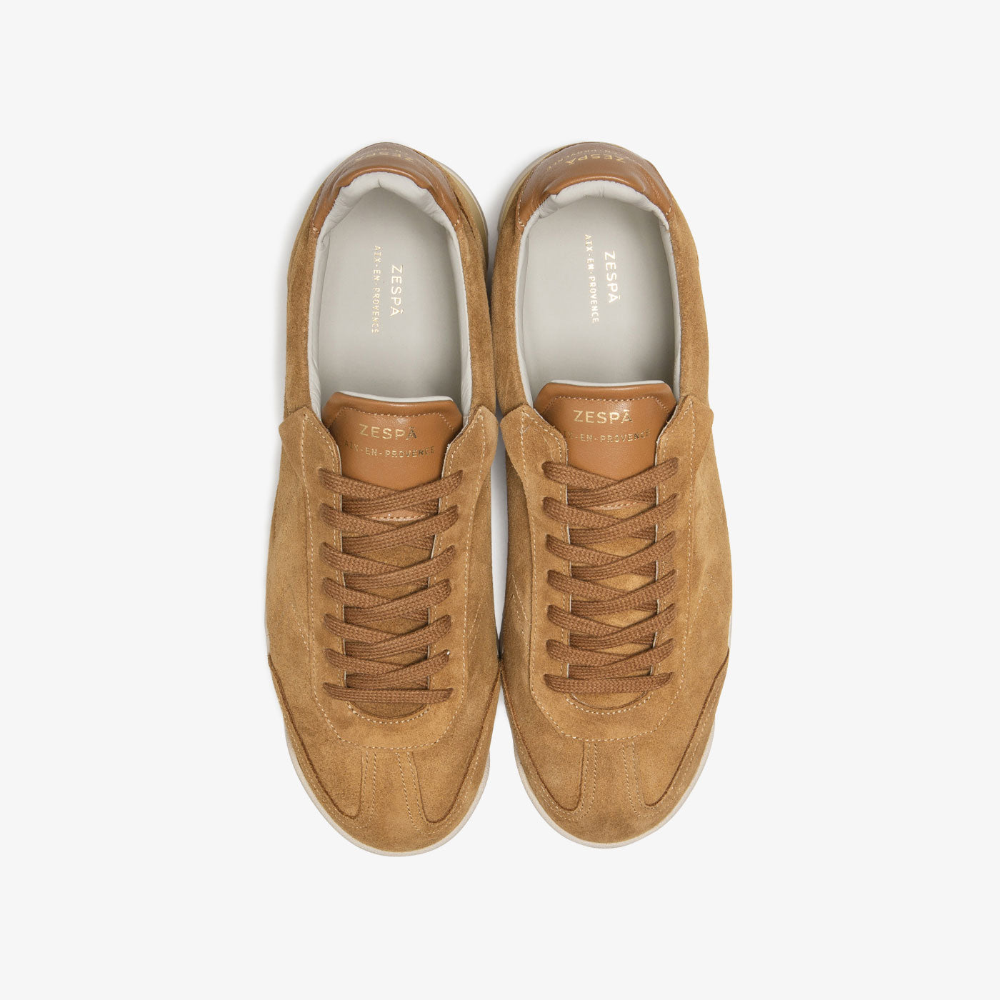 Sneakers vintage cuir suède cognac | ZESPÀ