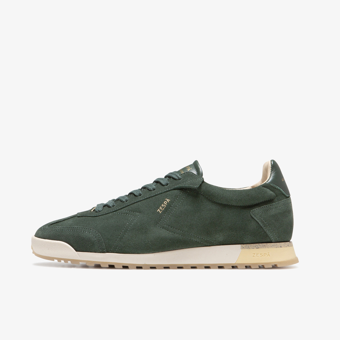 Sneaker rétro en cuir suède vert du 36 au 46 | ZESPÀ