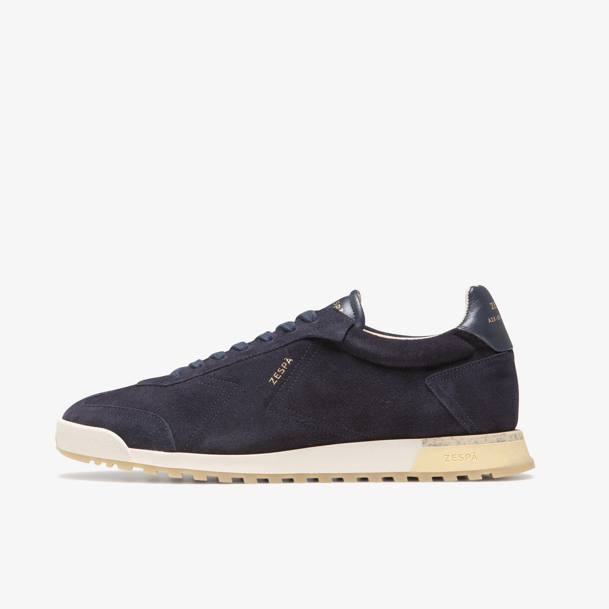 Sneaker rétro en cuir suède marine du 36 au 46 | ZESPÀ