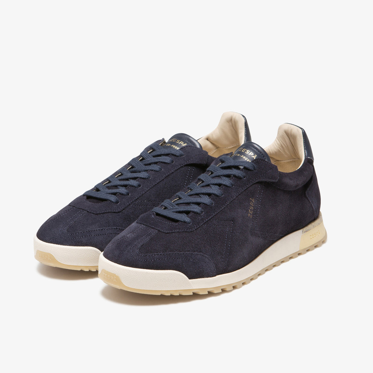 Sneaker rétro en cuir suède marine du 36 au 46 | ZESPÀ