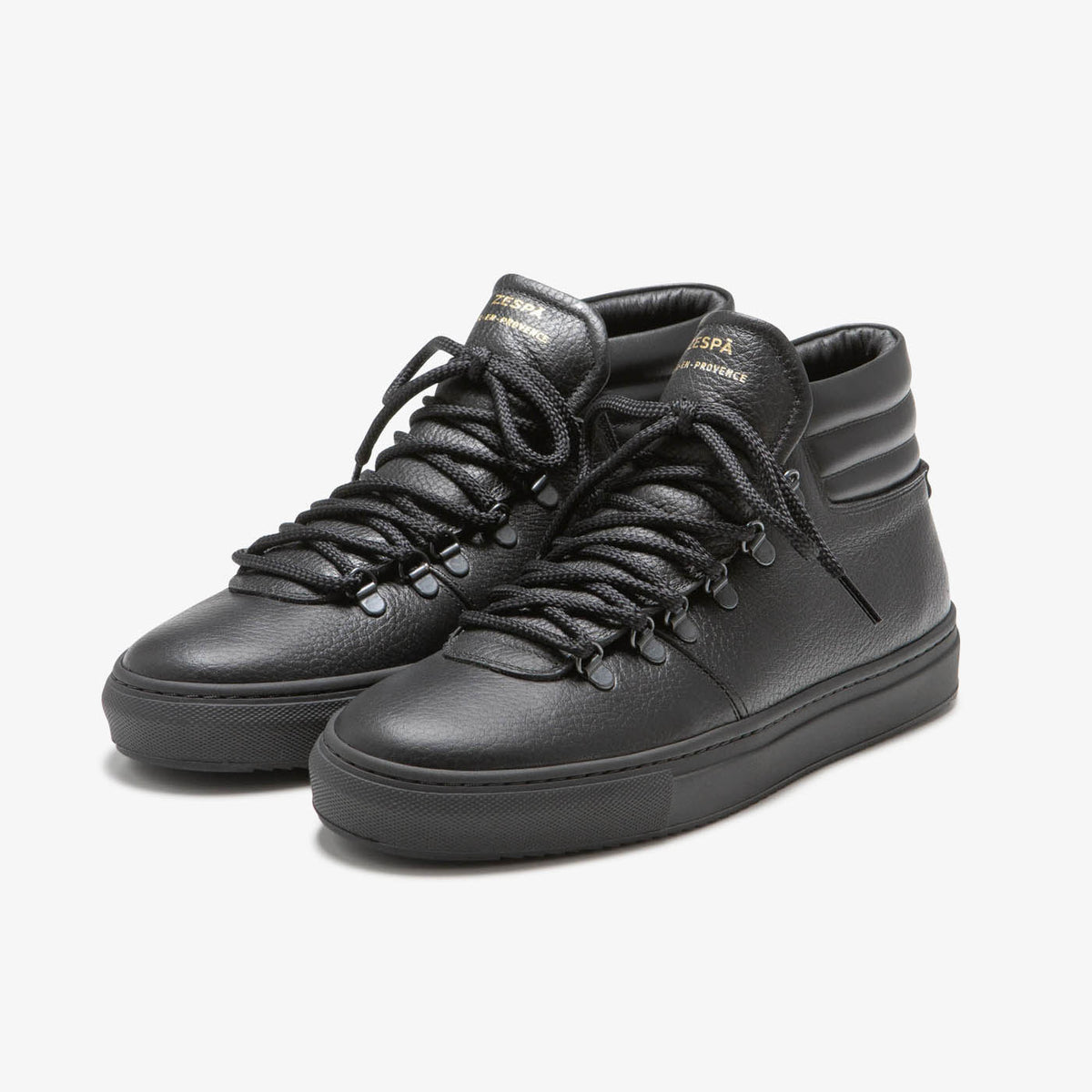 Sneaker outdoor en cuir noir du 39 au 46 | ZESPÀ