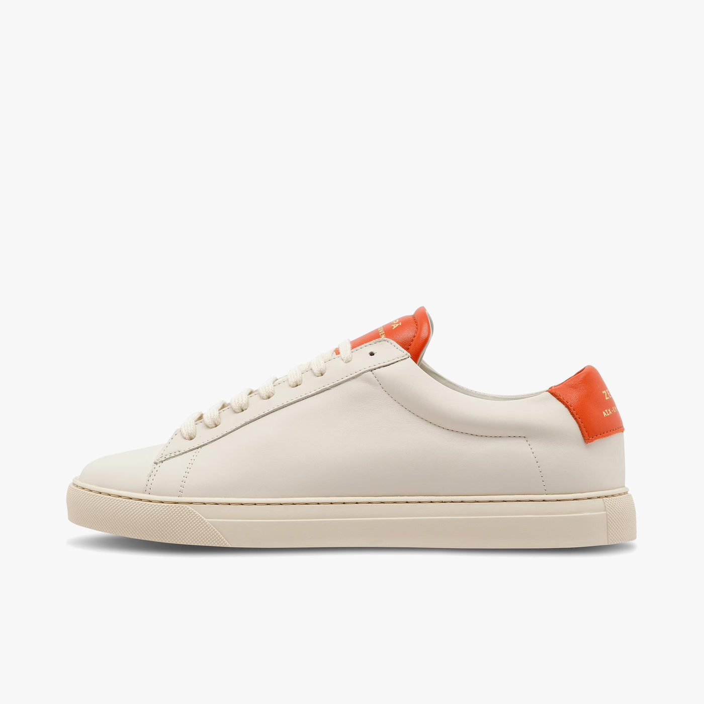 ZSP4 Men's Off-White & Chocolate Leather Sneakers | ZESPÀ – Zespà