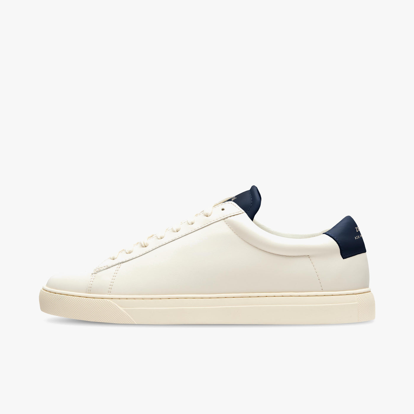 Sneakers cuir blanc cassé et marine - du 39 au 46 | ZESPÀ