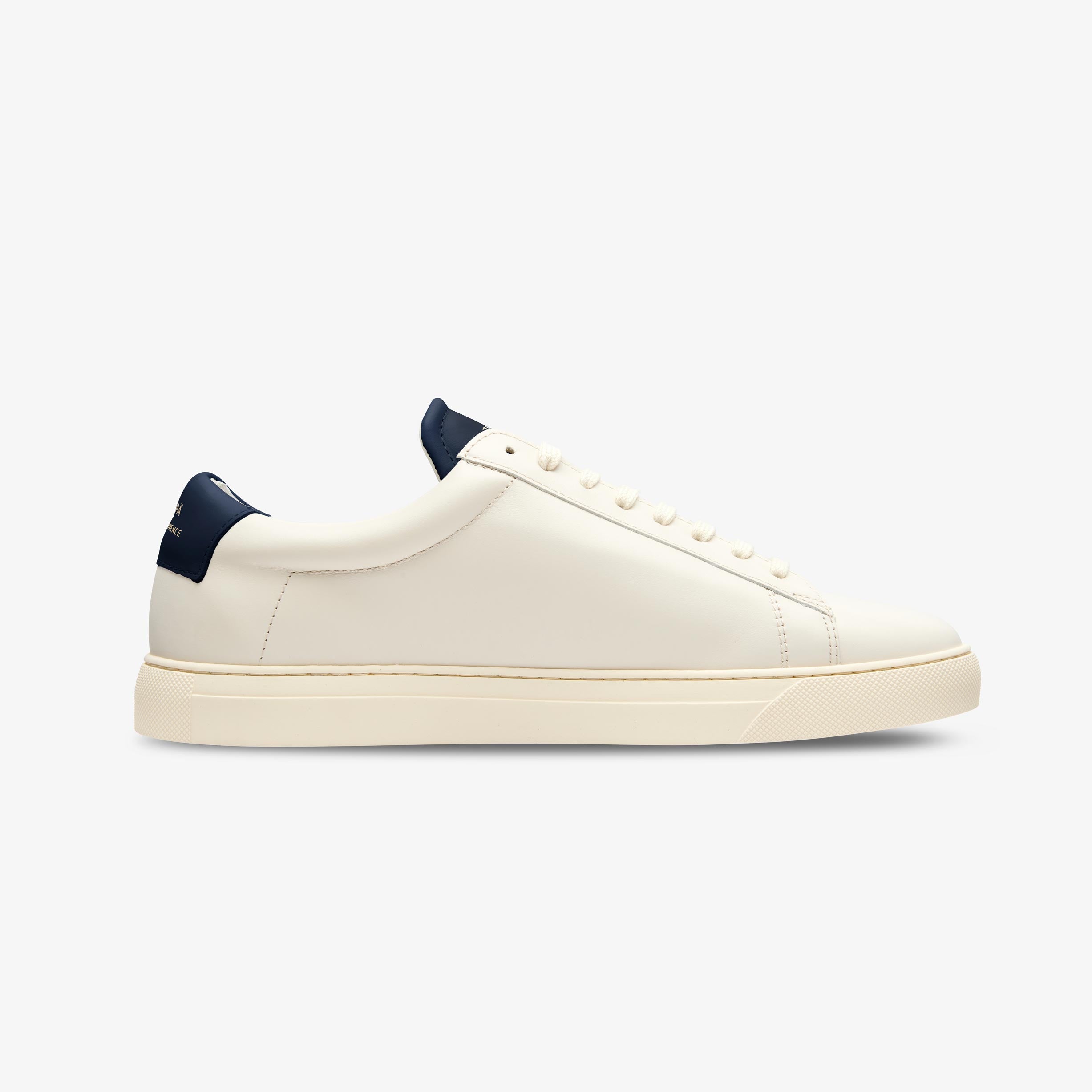 Sneakers cuir blanc cassé et marine - du 39 au 46 | ZESPÀ