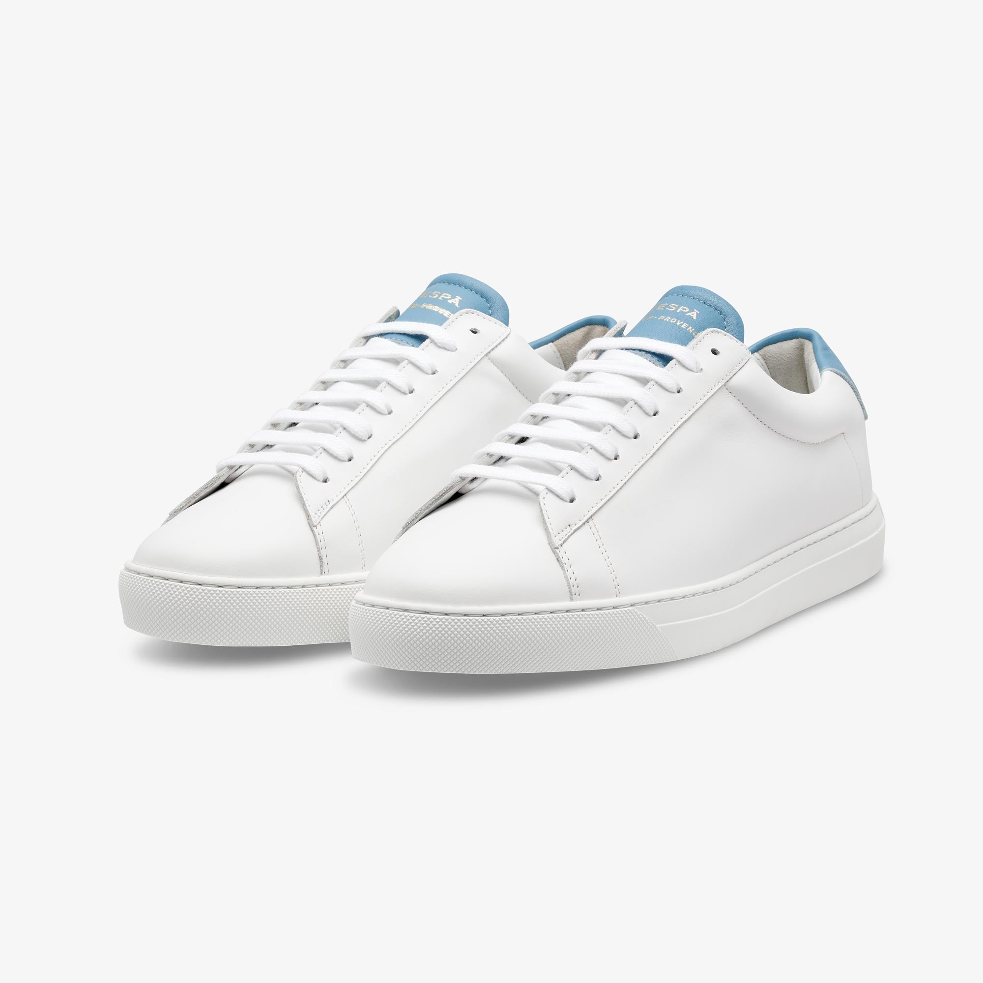 Sneakers cuir blanc et bleu | ZESPÀ