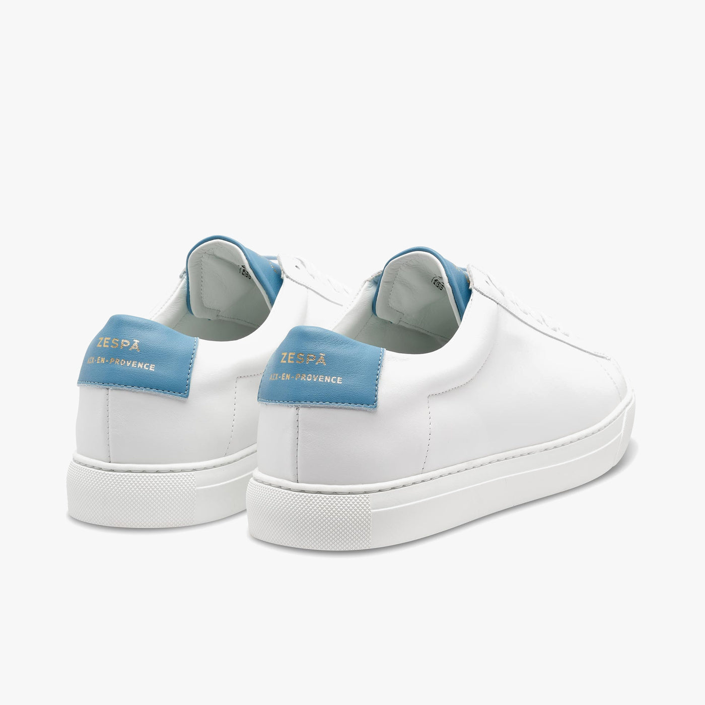 Sneakers cuir blanc et bleu | ZESPÀ