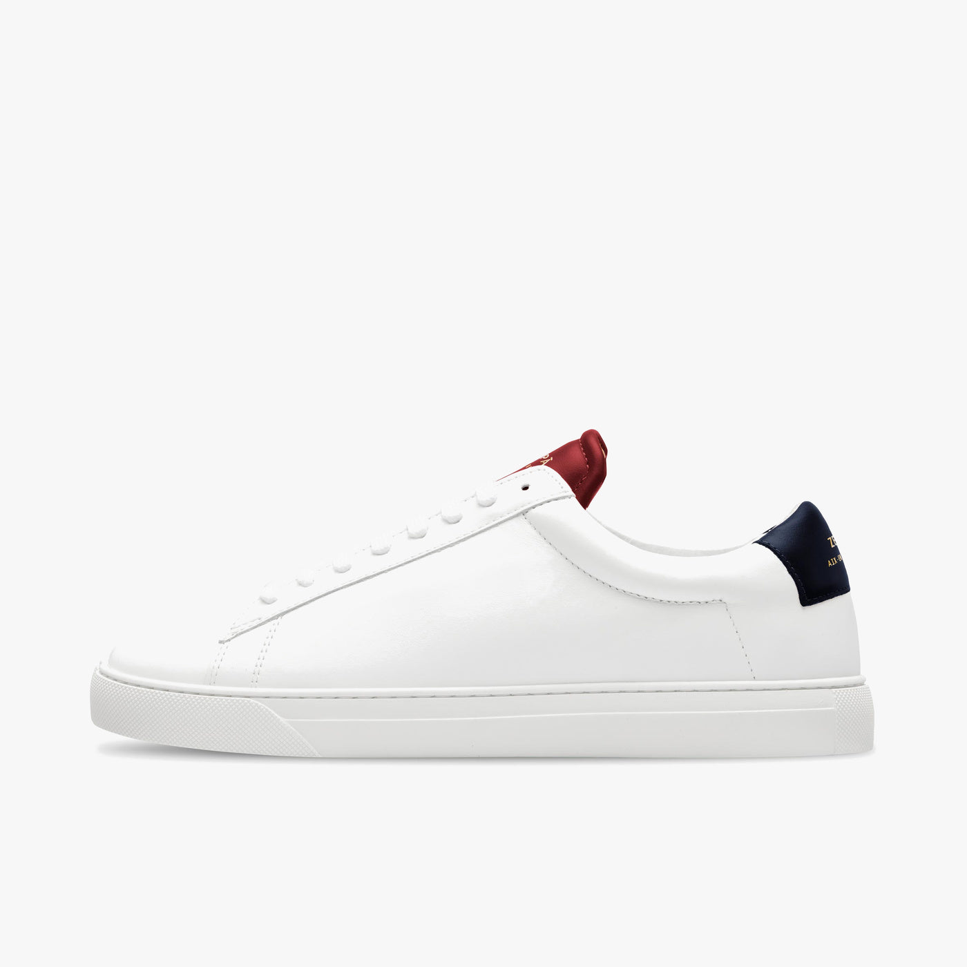 Sneakers cuir blanc et rouge/bleu - du 39 au 46 | ZESPÀ