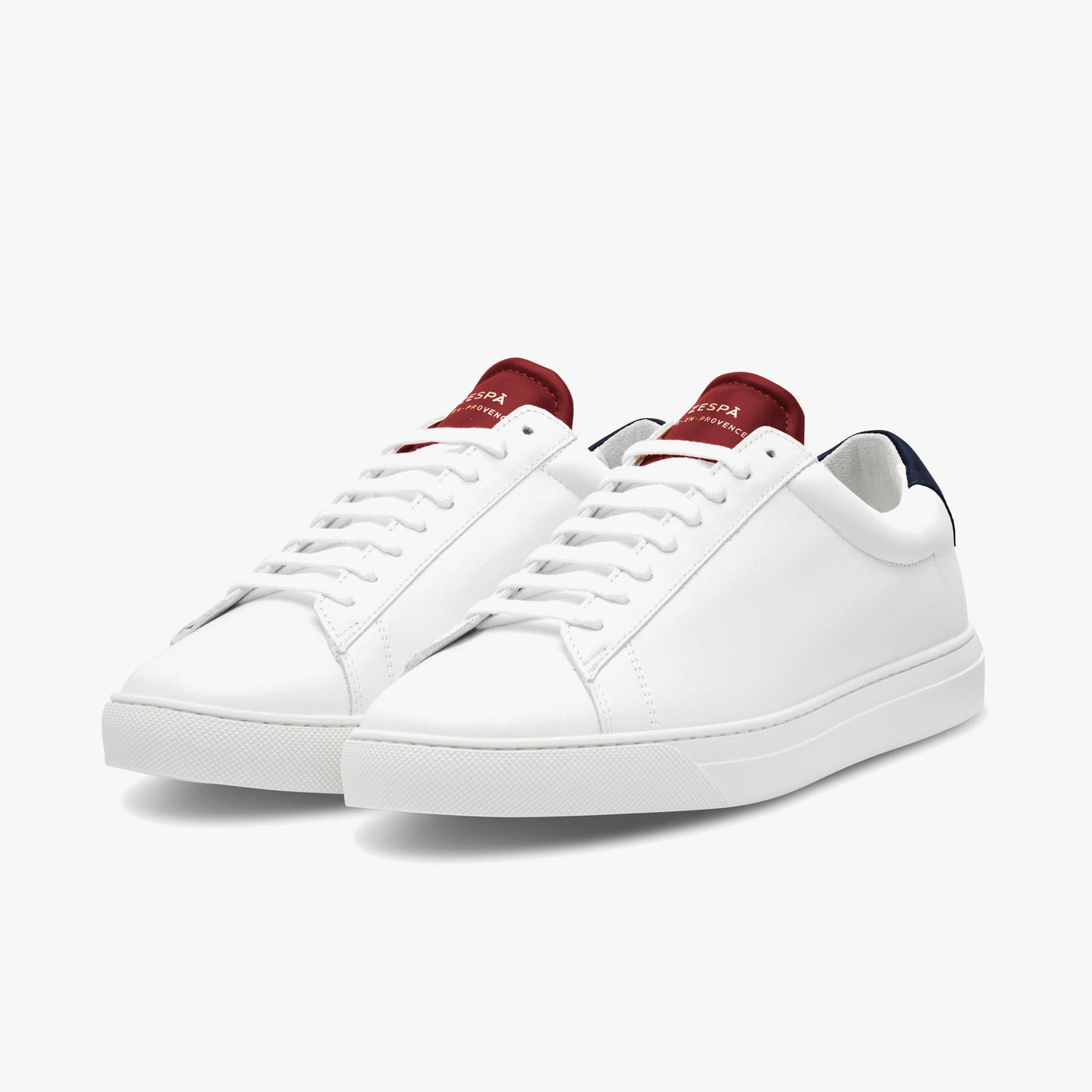 Sneakers cuir blanc et rouge/bleu - du 39 au 46 | ZESPÀ