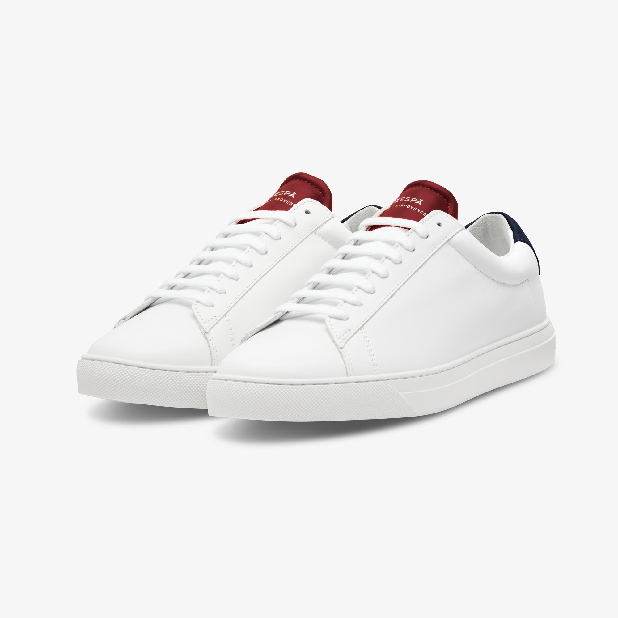 Sneakers cuir blanc et rouge/bleu - du 39 au 46 | ZESPÀ