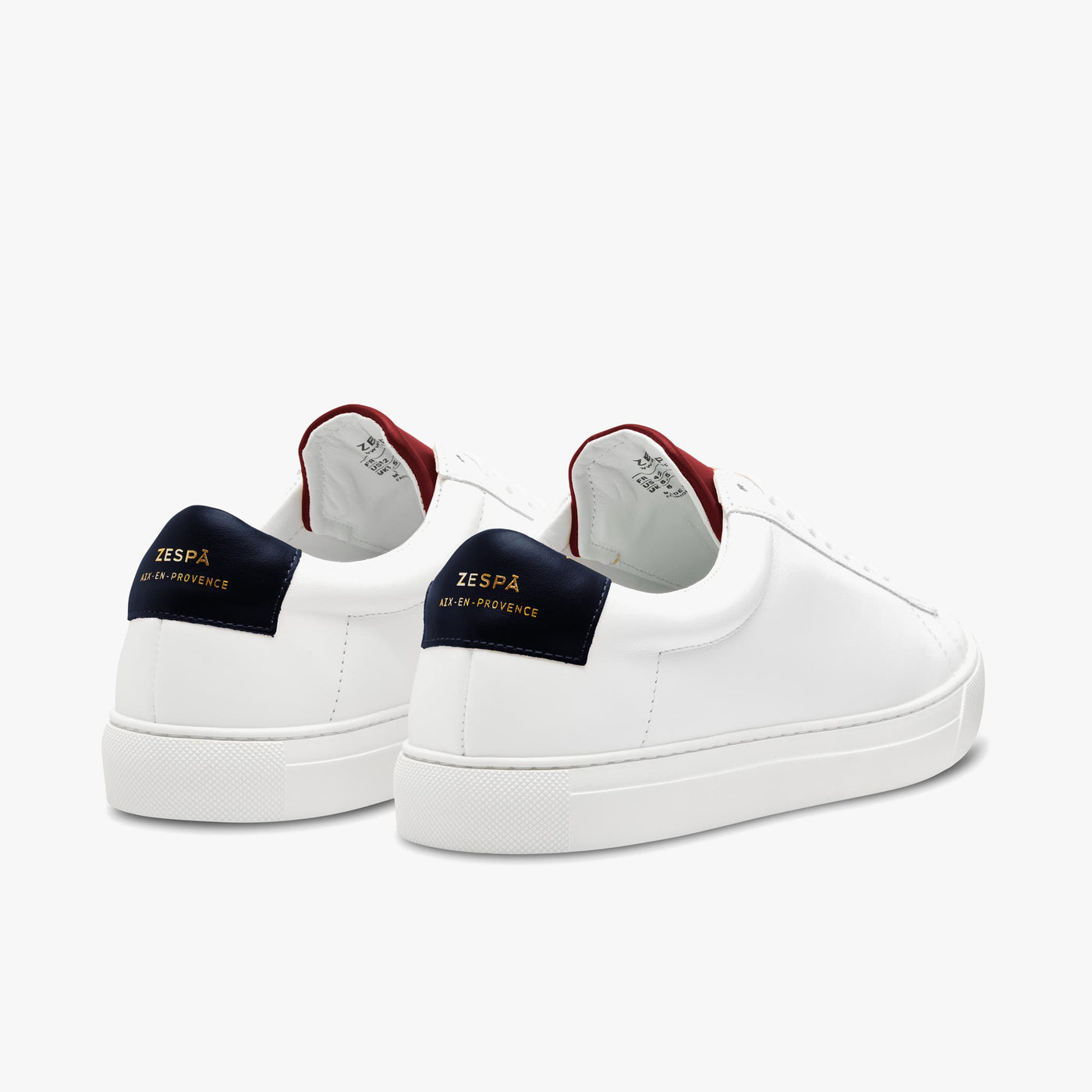 Sneakers cuir blanc et rouge/bleu - du 39 au 46 | ZESPÀ