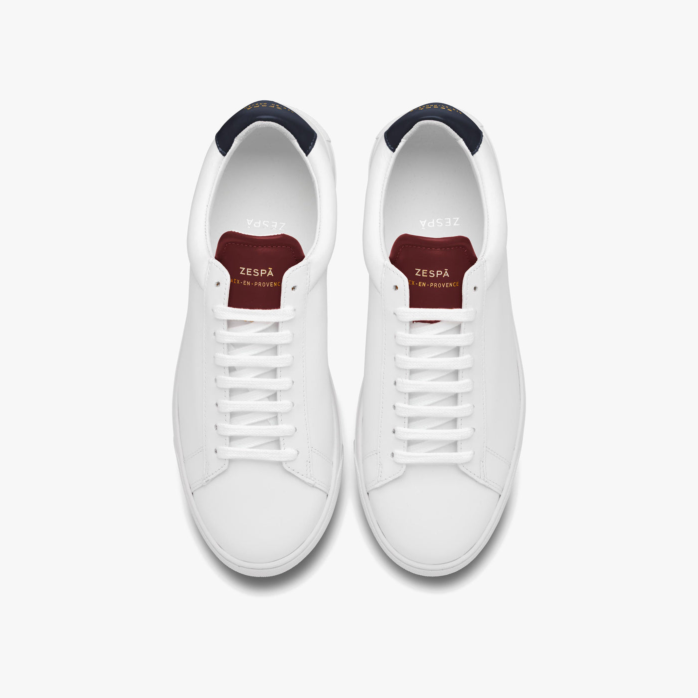 Sneakers cuir blanc et rouge/bleu - du 39 au 46 | ZESPÀ