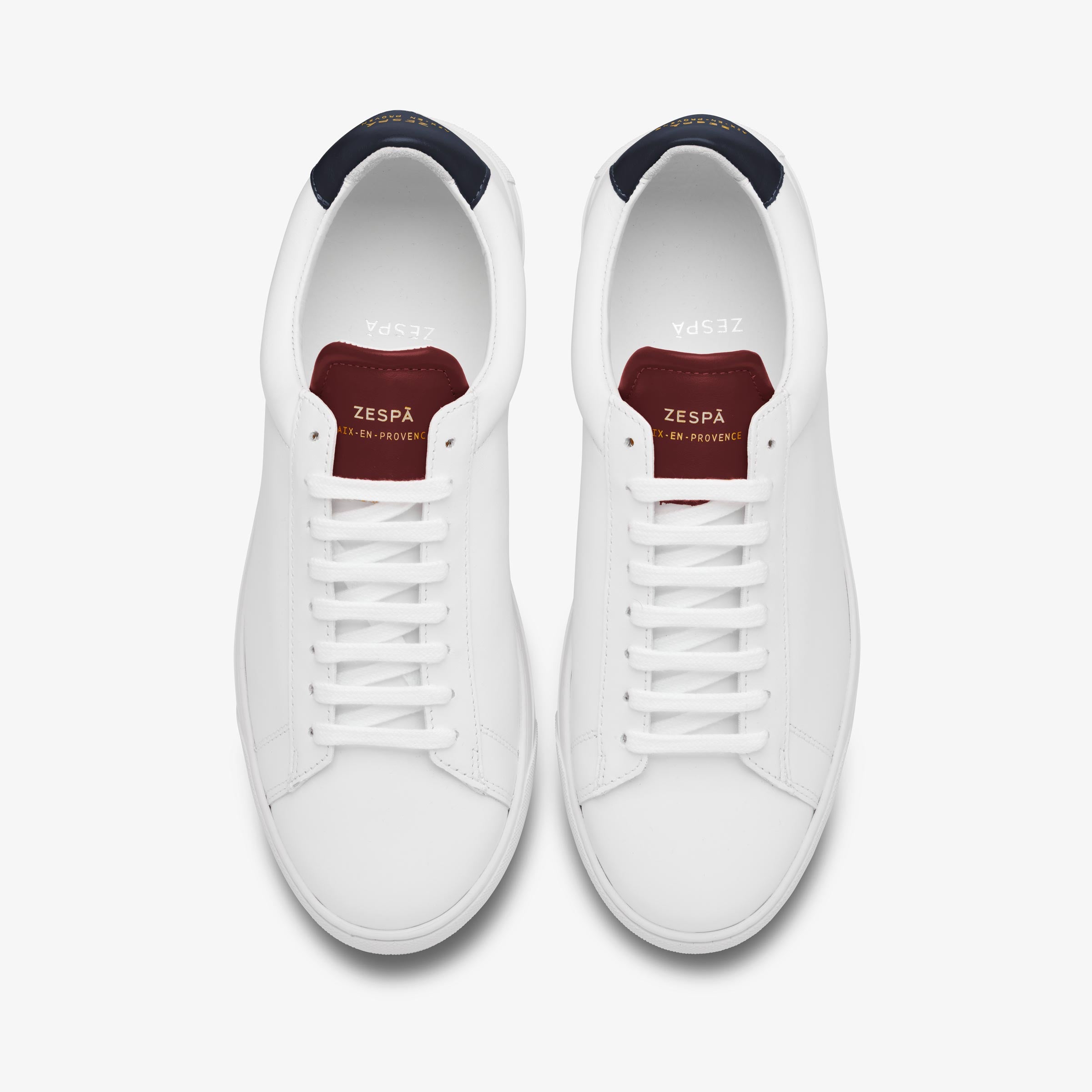 Sneakers cuir blanc et rouge/bleu - du 39 au 46 | ZESPÀ