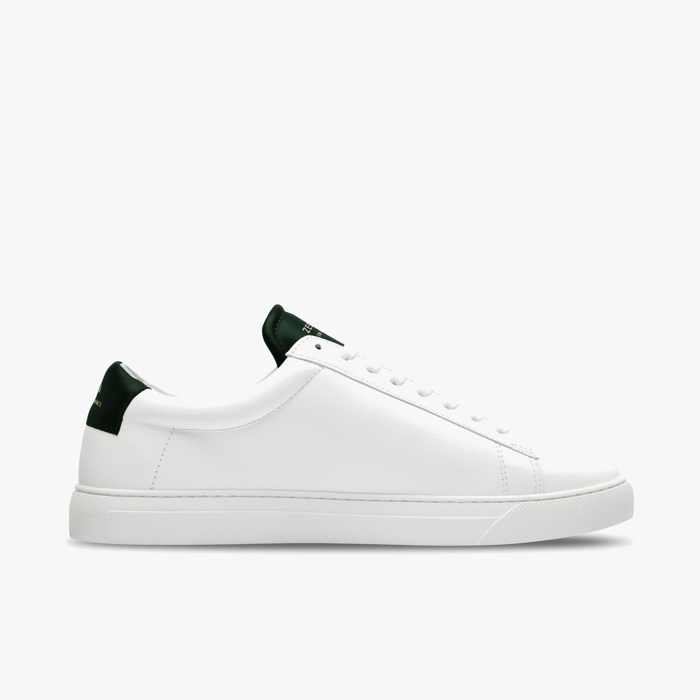 Sneakers cuir blanc et vert foncé | ZESPÀ