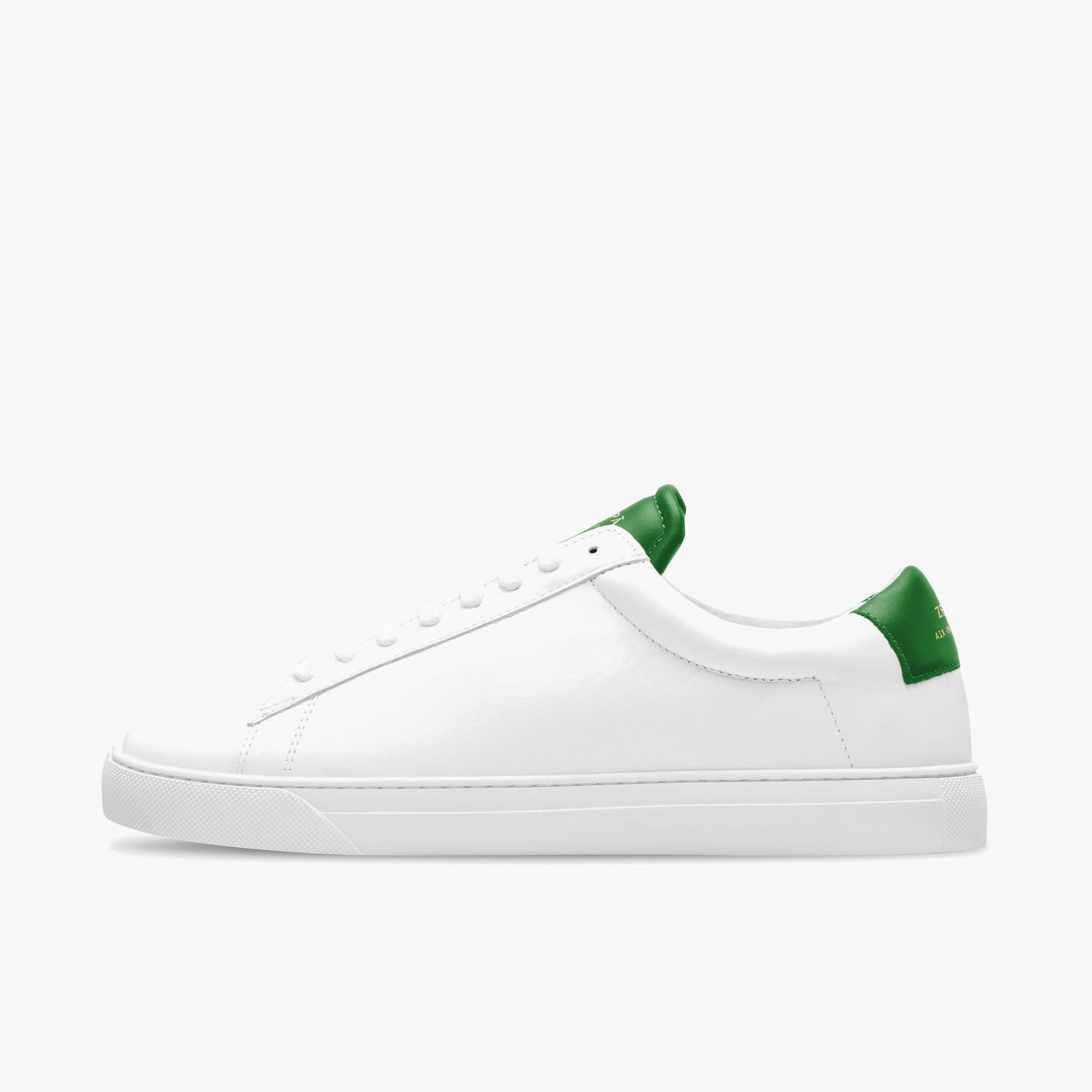 Sneakers cuir blanc et vert | ZESPÀ