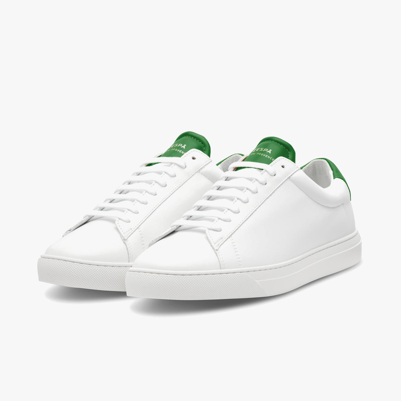 Sneakers cuir blanc et vert | ZESPÀ