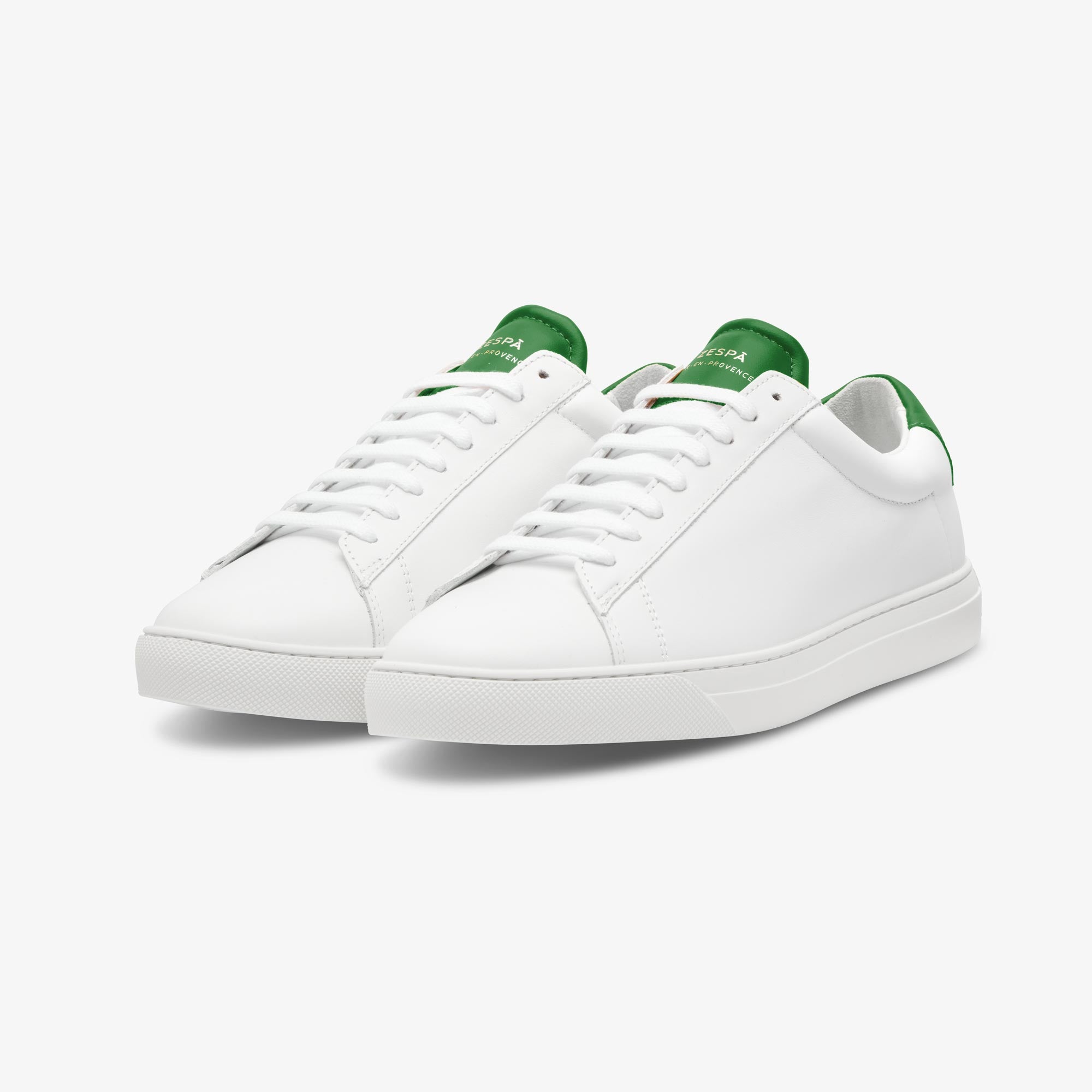 Sneakers cuir blanc et vert | ZESPÀ