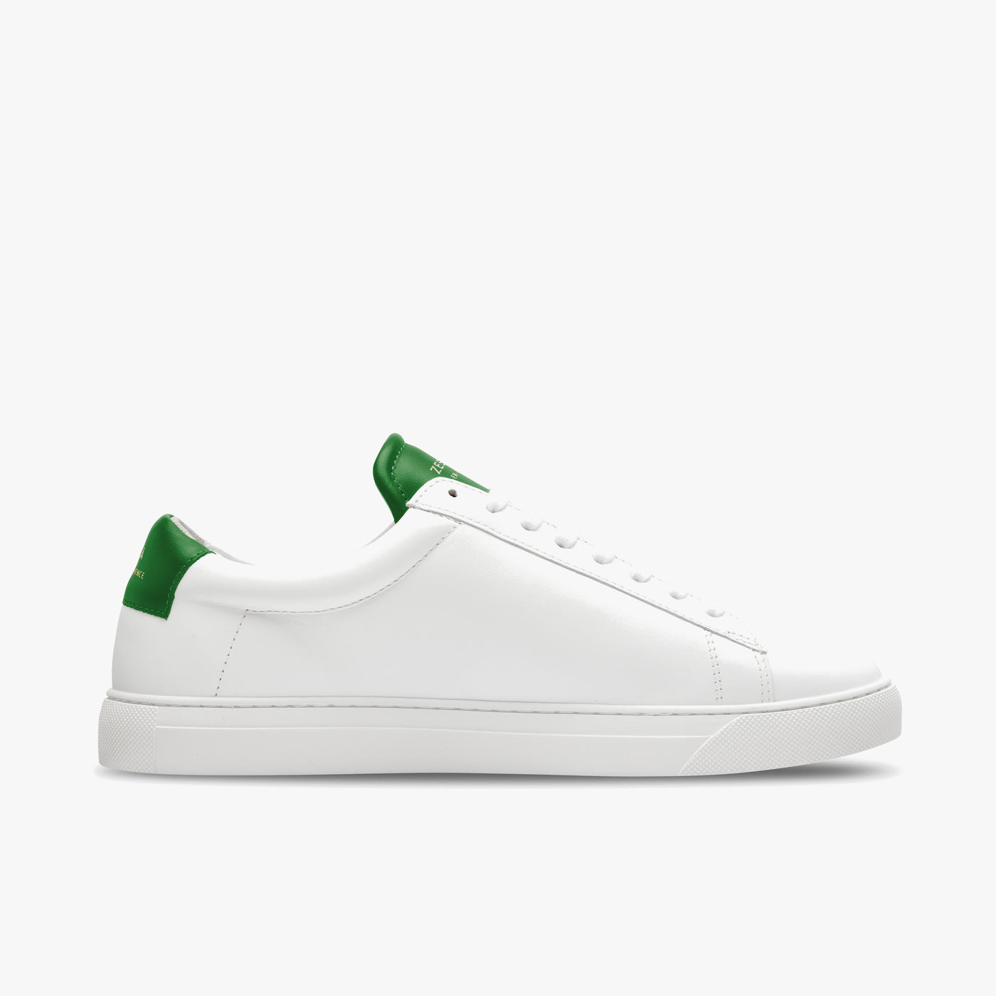Sneakers cuir blanc et vert | ZESPÀ