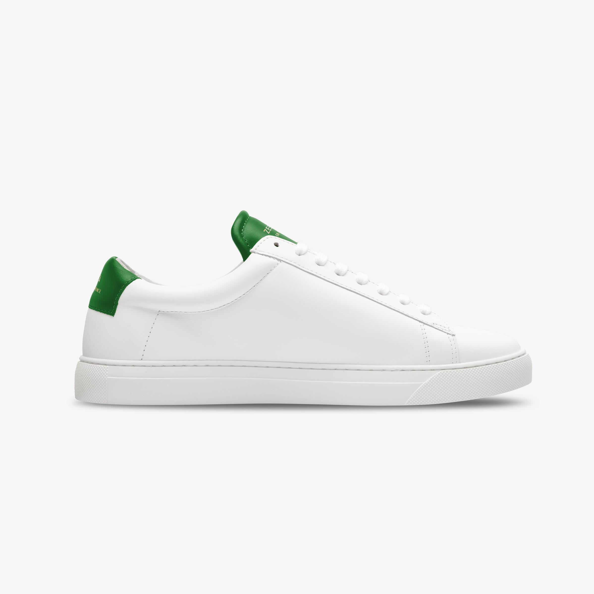 Sneakers cuir blanc et vert | ZESPÀ