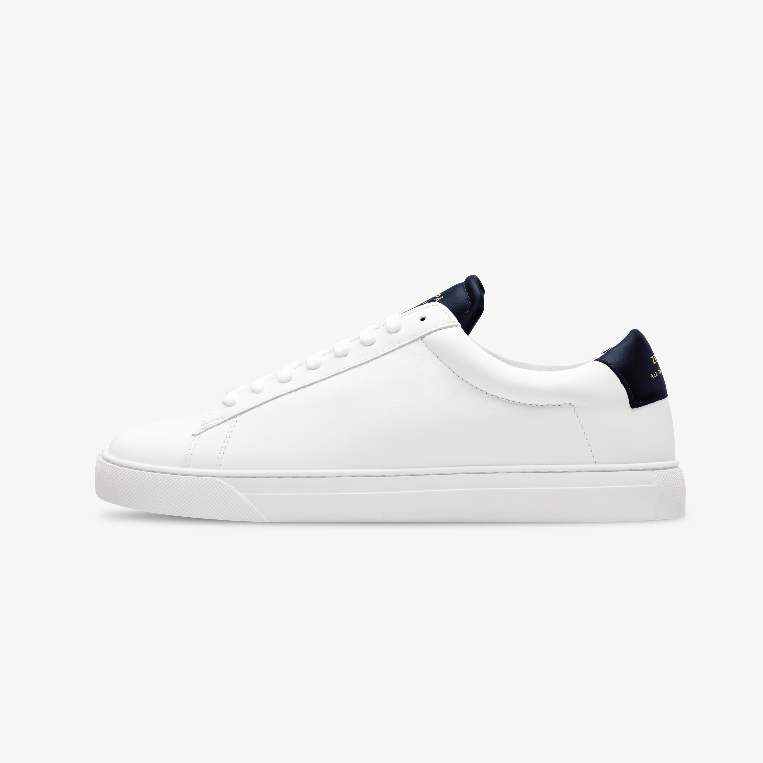 Sneakers cuir blanc et marine - du 39 au 46 | ZESPÀ