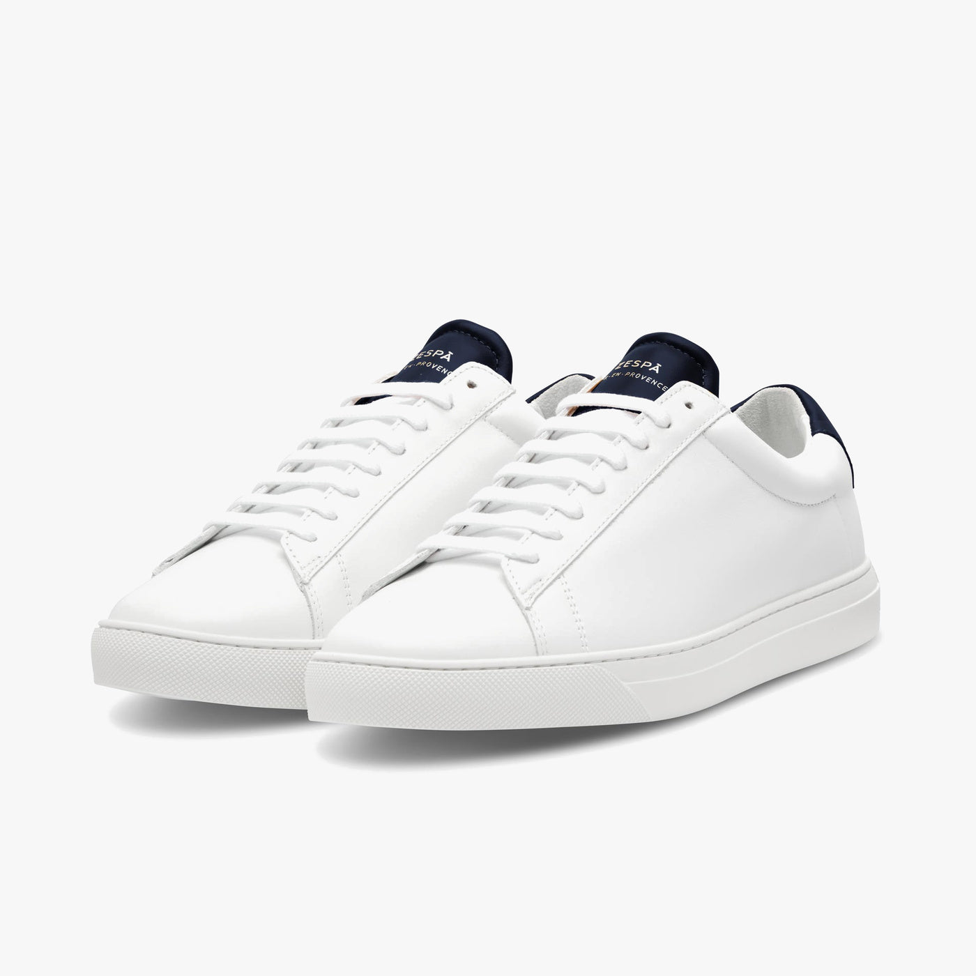 Sneakers cuir blanc et marine - du 39 au 46 | ZESPÀ