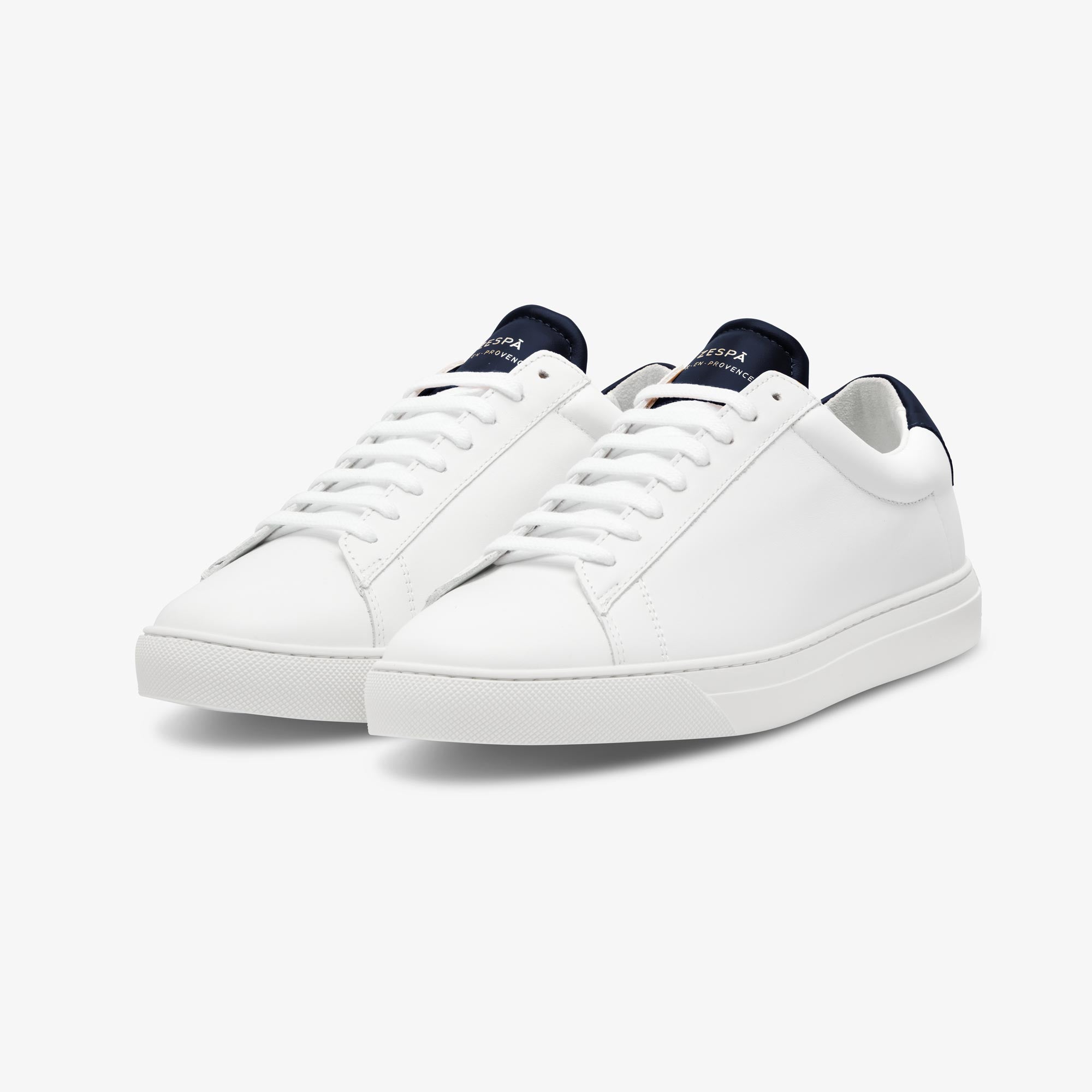 Sneakers cuir blanc et marine - du 39 au 46 | ZESPÀ