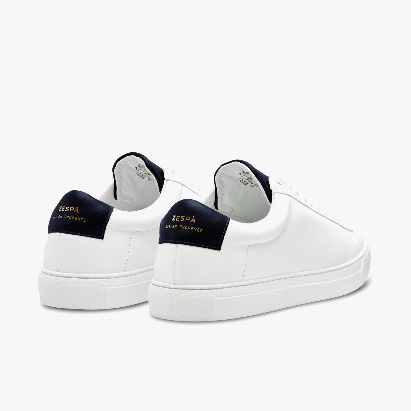 Sneakers cuir blanc et marine - du 39 au 46 | ZESPÀ