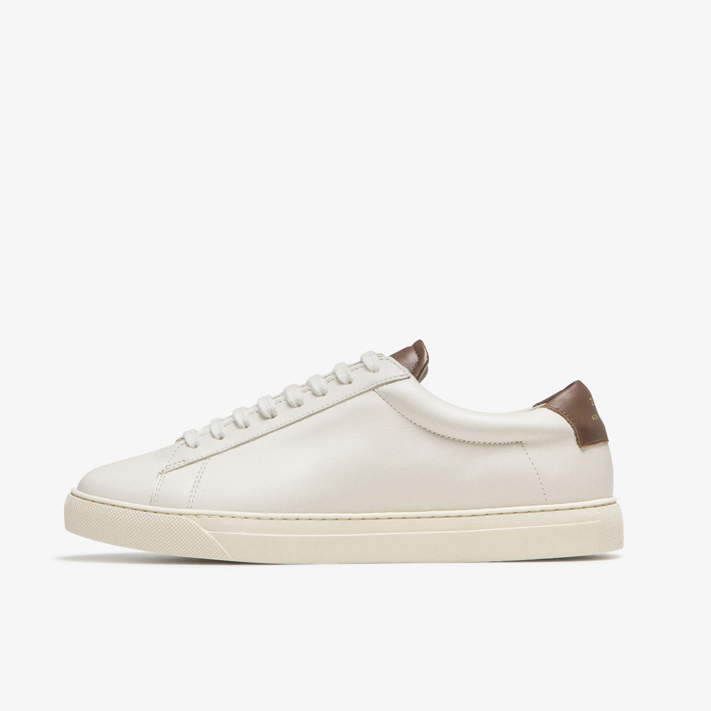 Sneakers cuir blanc cassé et chocolat - du 35 au 41 | ZESPÀ