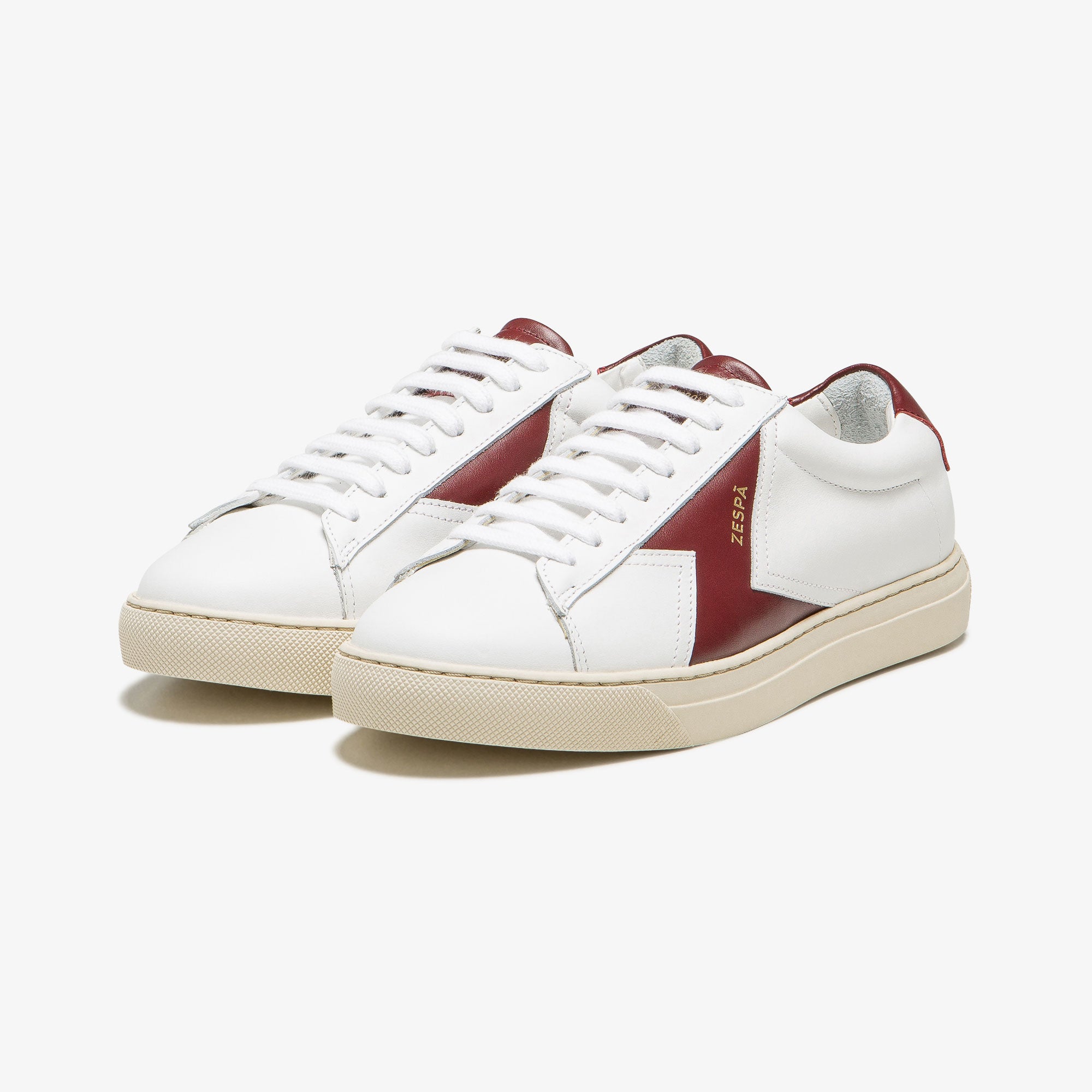 Sneakers cuir rouge foncé | ZESPÀ