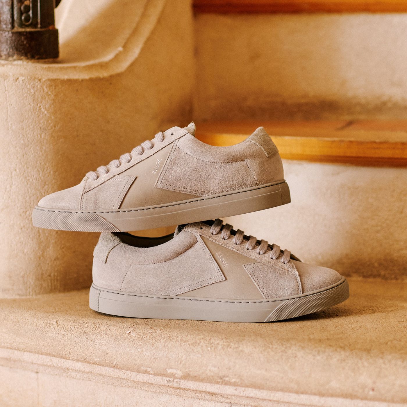 Sneakers cuir suède gris | ZESPÀ