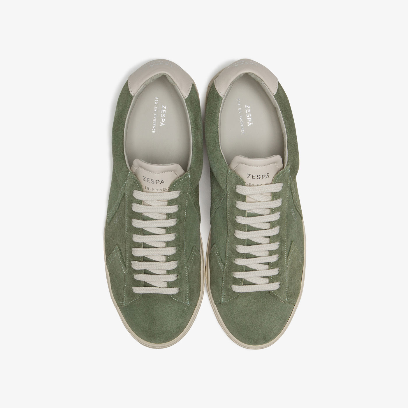 Sneakers cuir suède vert | ZESPÀ