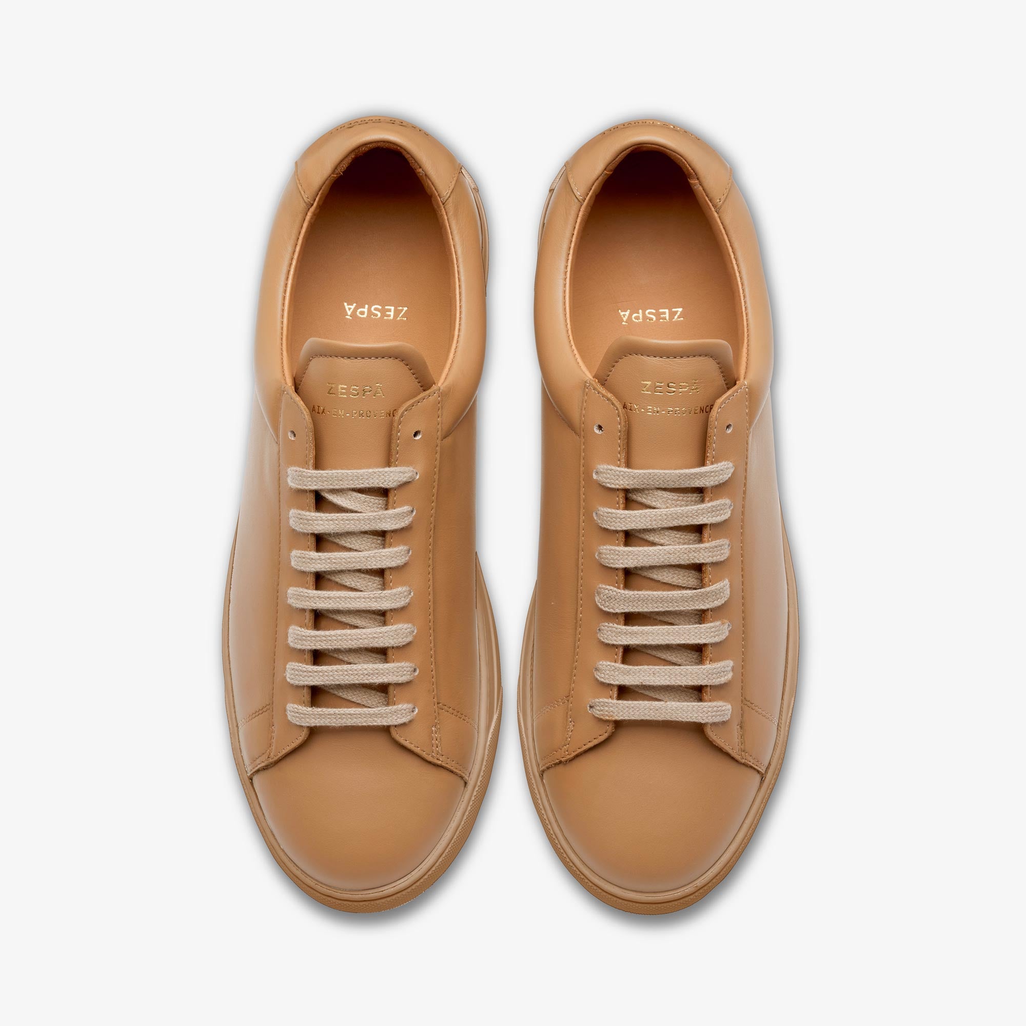 Sneakers cuir sepia | ZESPÀ