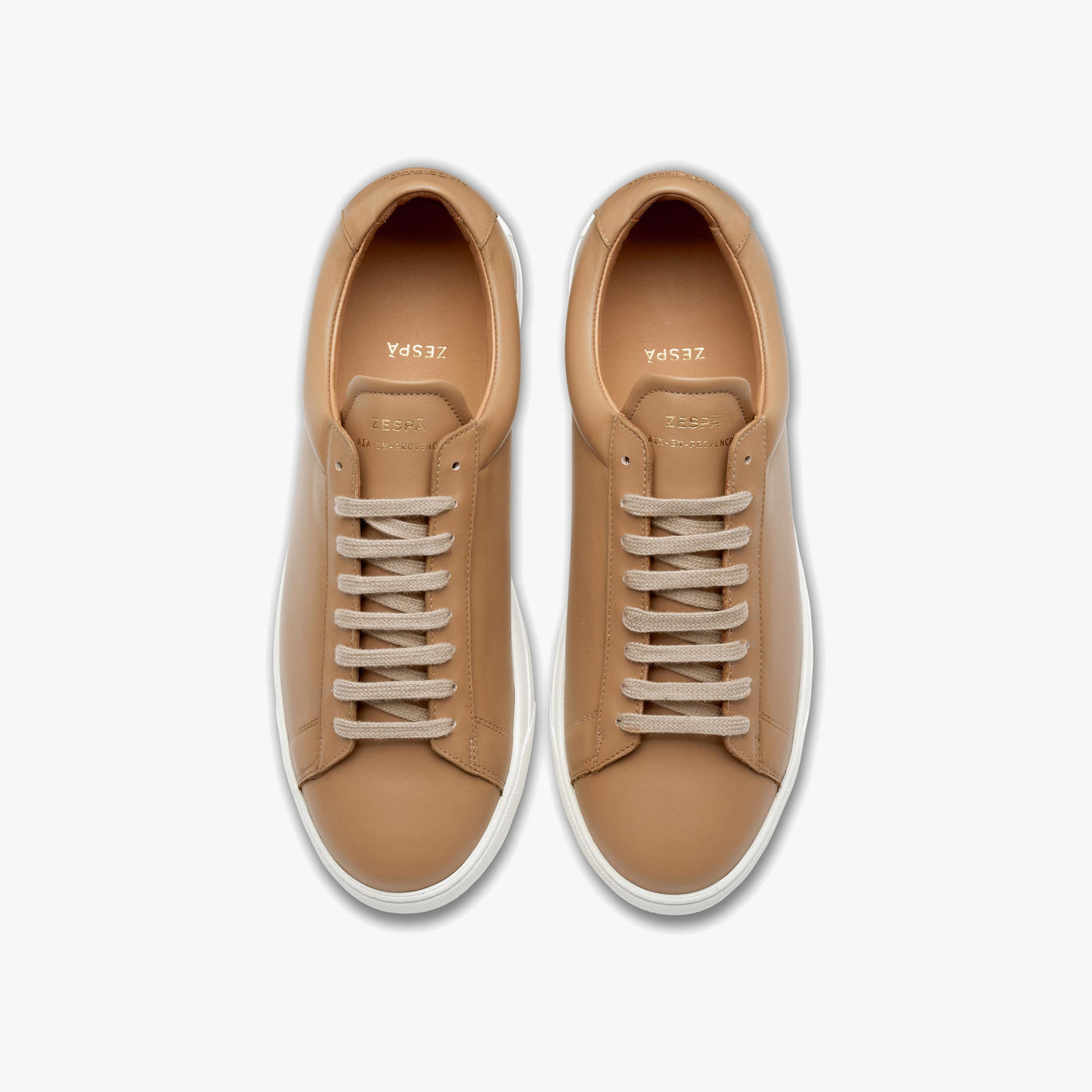 Sneakers cuir sepia | ZESPÀ
