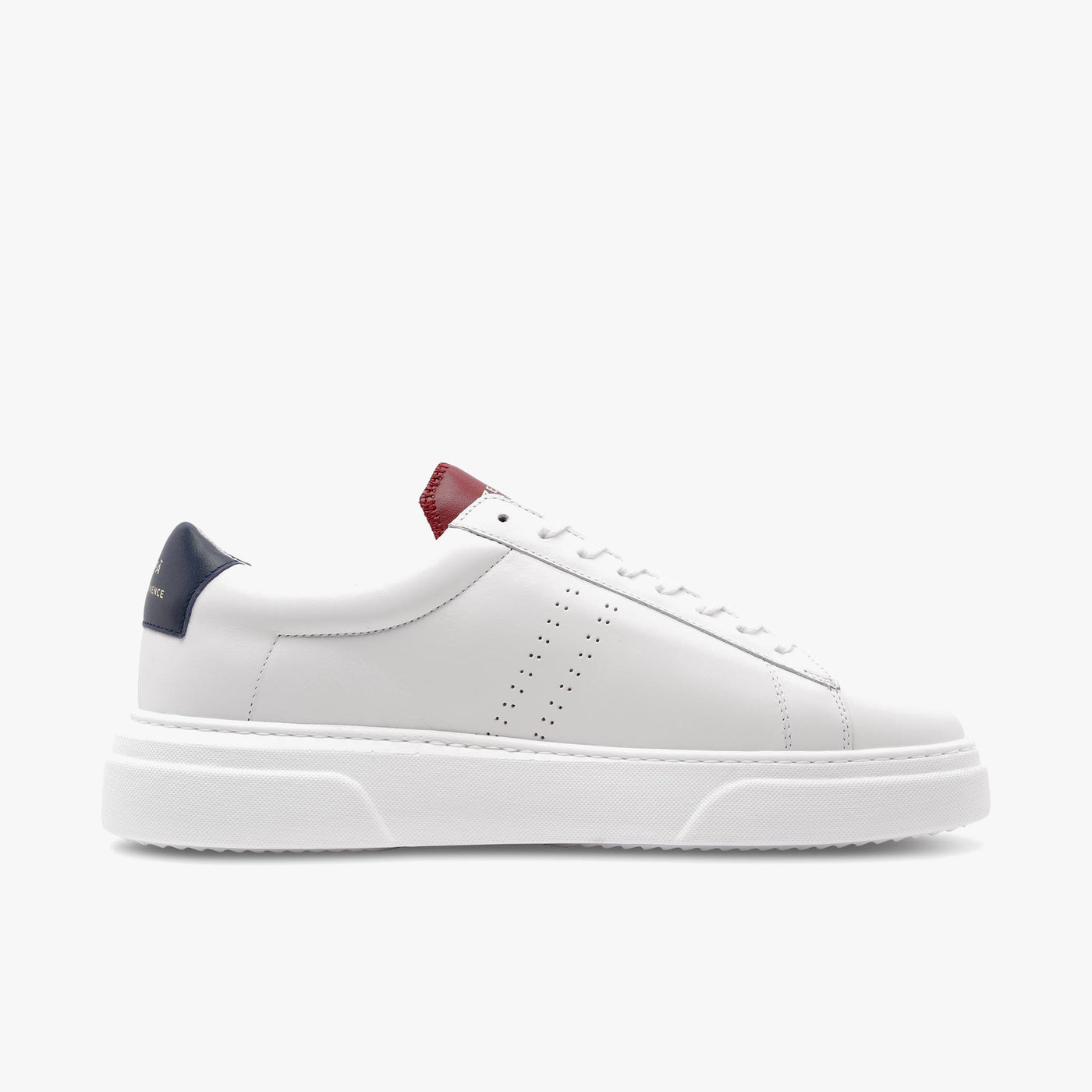 Sneakers cuir blanc et rouge/bleu | ZESPÀ