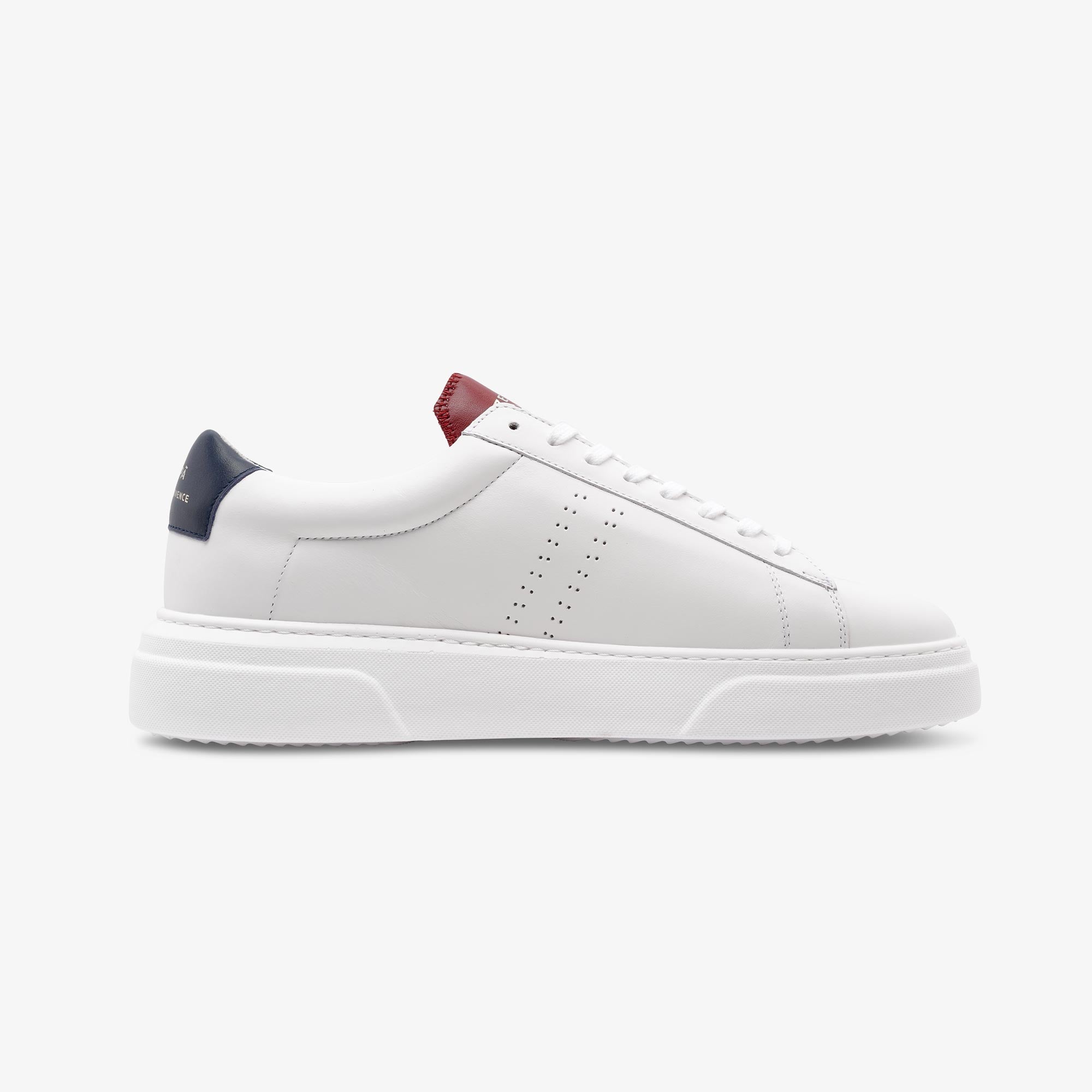 Sneakers cuir blanc et rouge/bleu | ZESPÀ