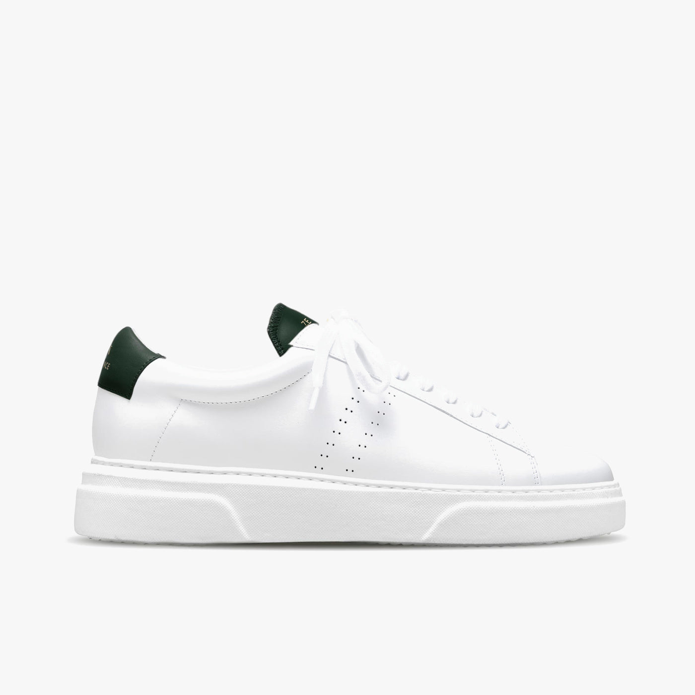Sneakers cuir blanc et vert sombre | ZESPÀ