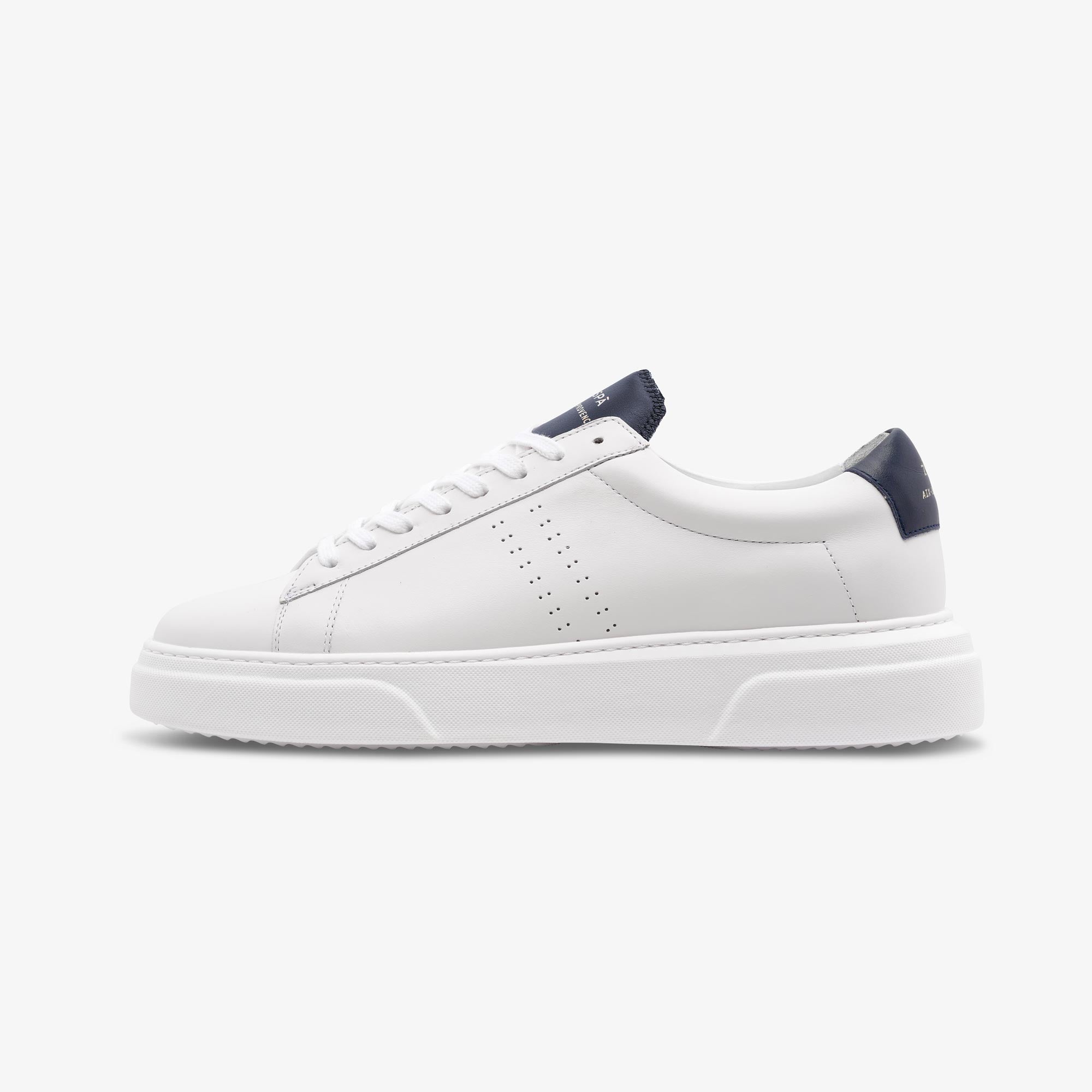 Sneakers cuir blanc et marine | ZESPÀ