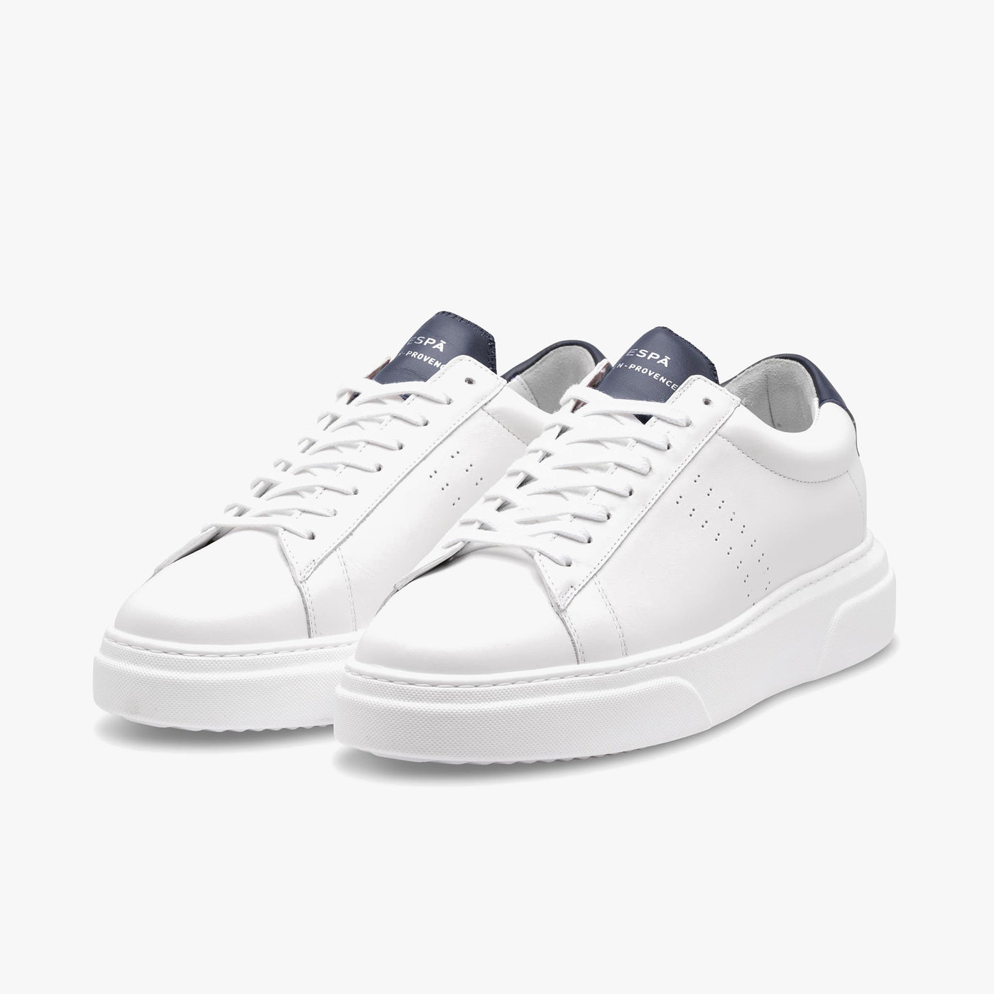 Sneakers cuir blanc et marine | ZESPÀ