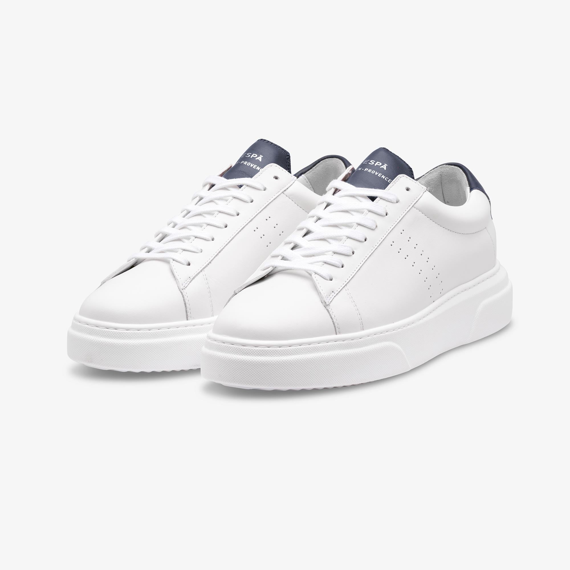 Sneakers cuir blanc et marine | ZESPÀ